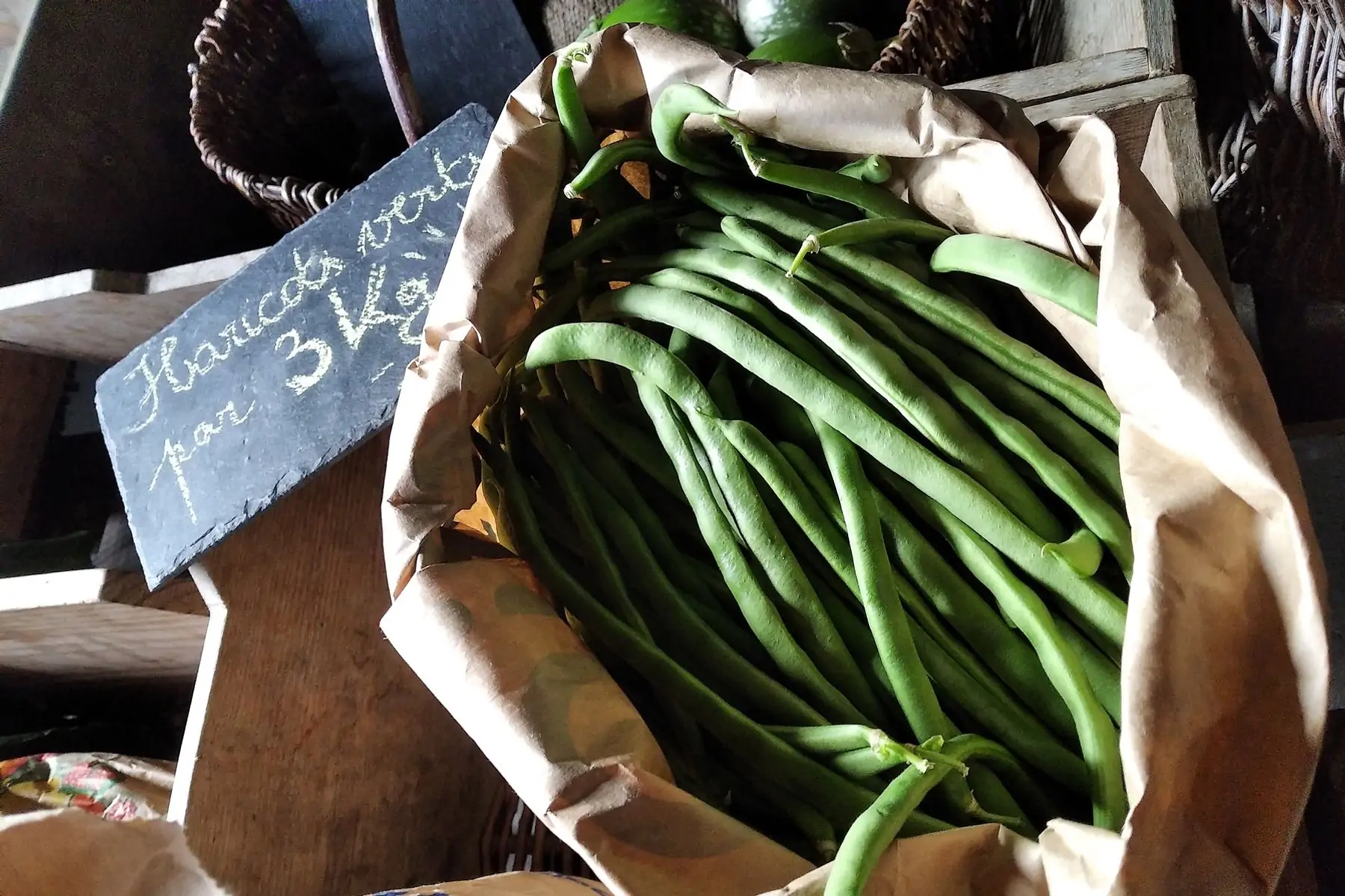 haricots verts en sac de 2 kg