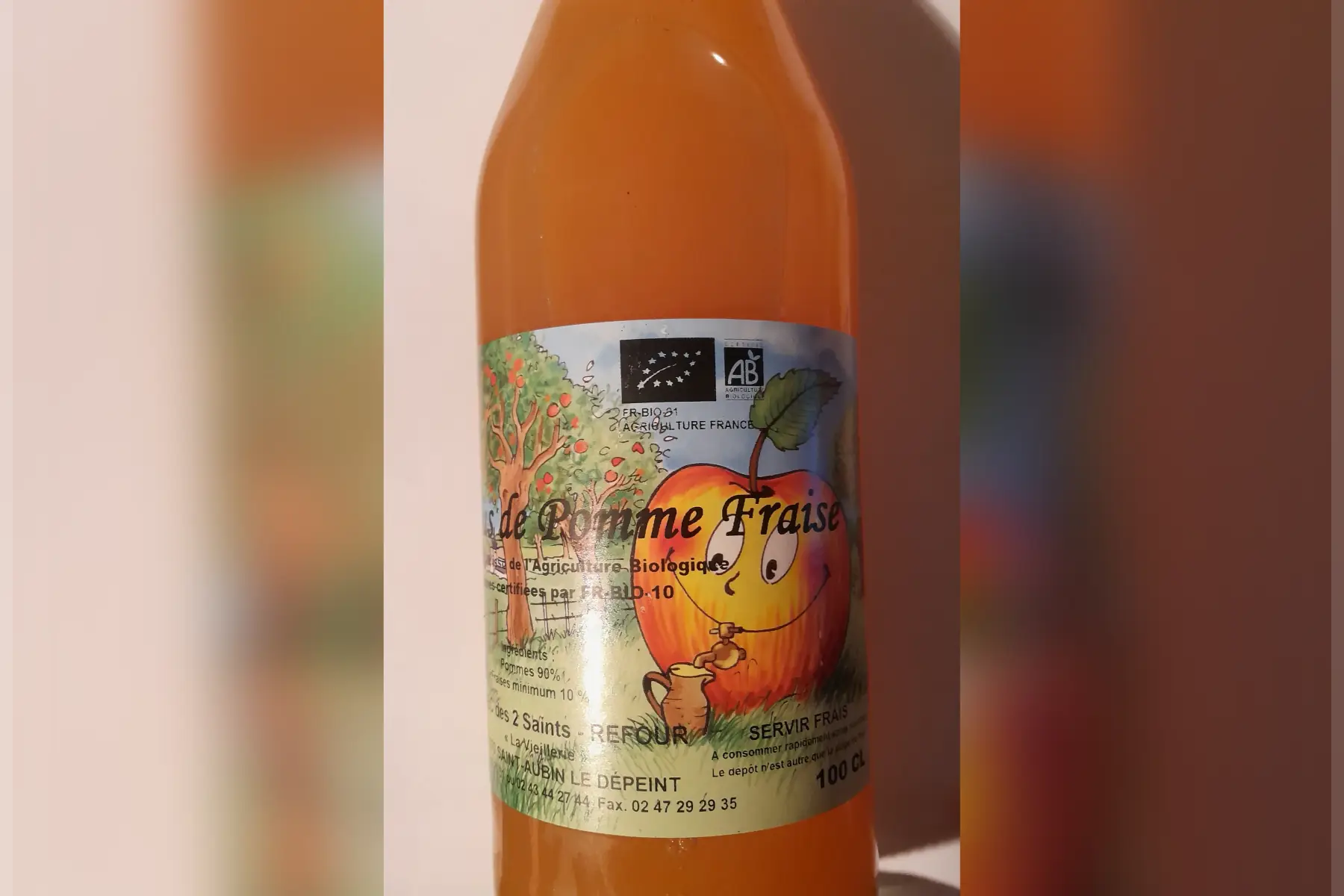 jus de pomme fraise 1L