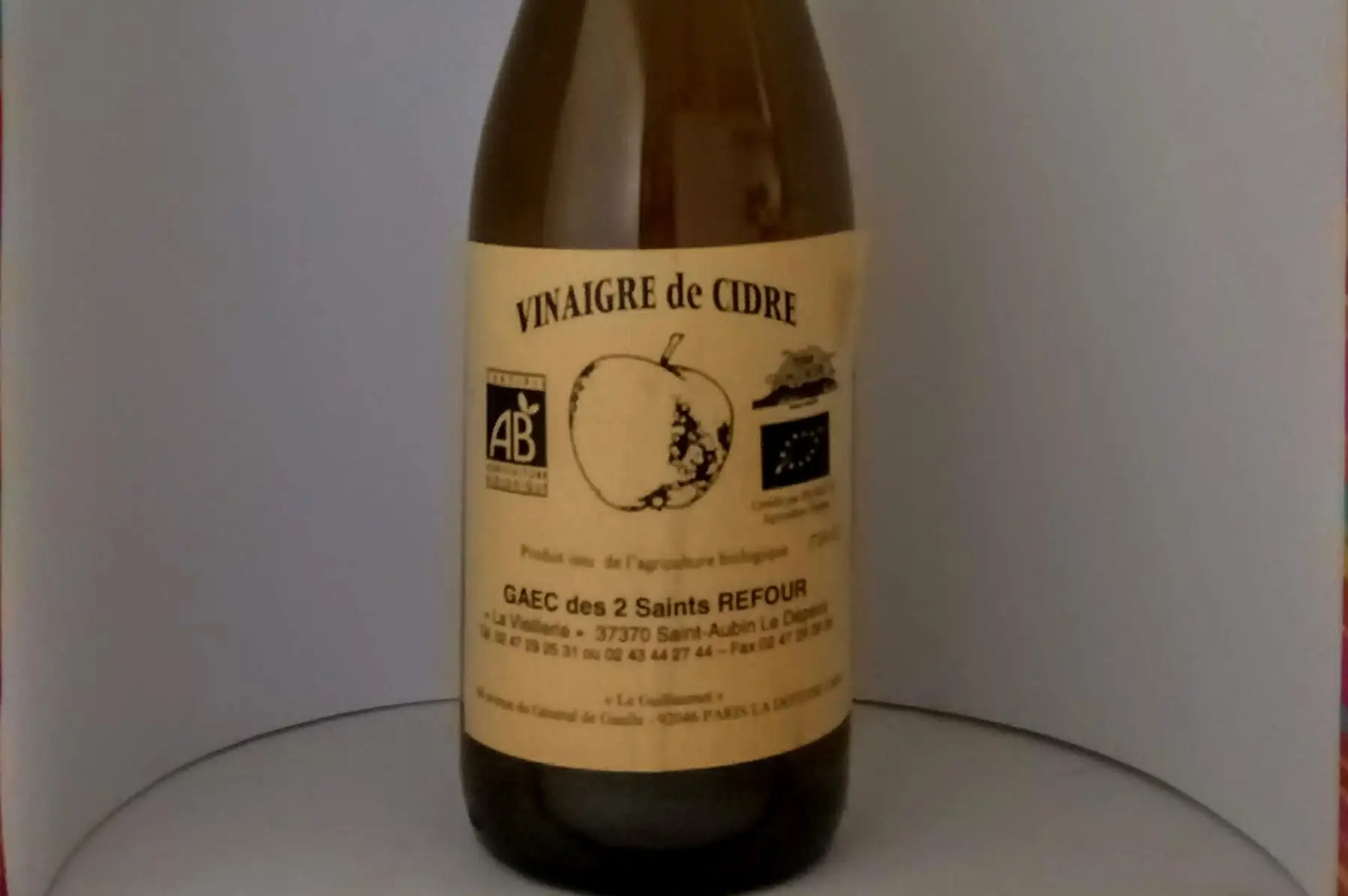 vinaigre de cidre bio - bouteille de 0,75l