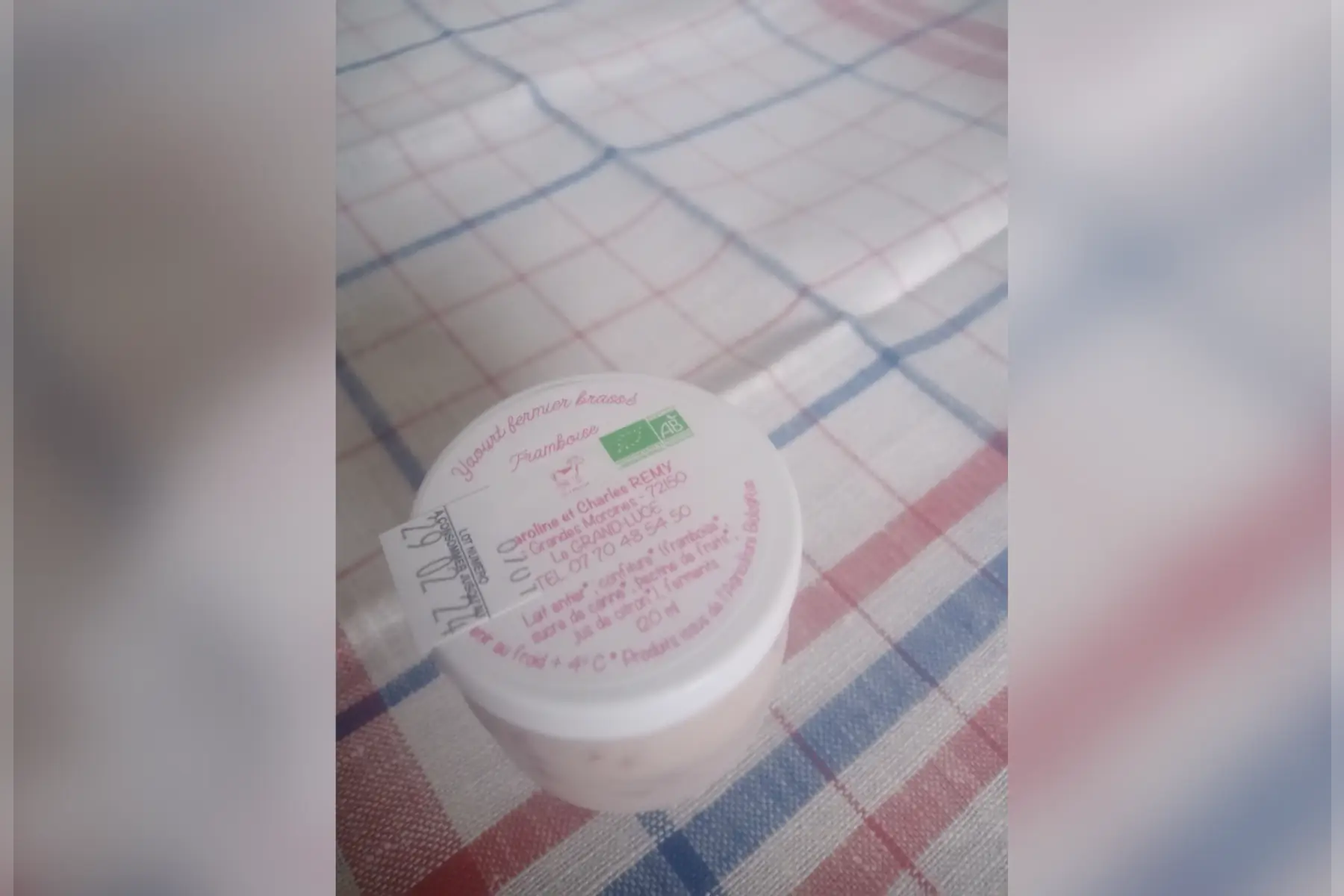 yaourt brassé framboise