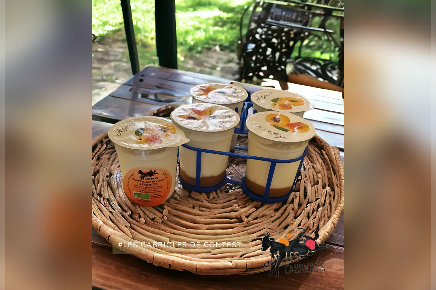 4 yaourts brassé fermier à l'abricot