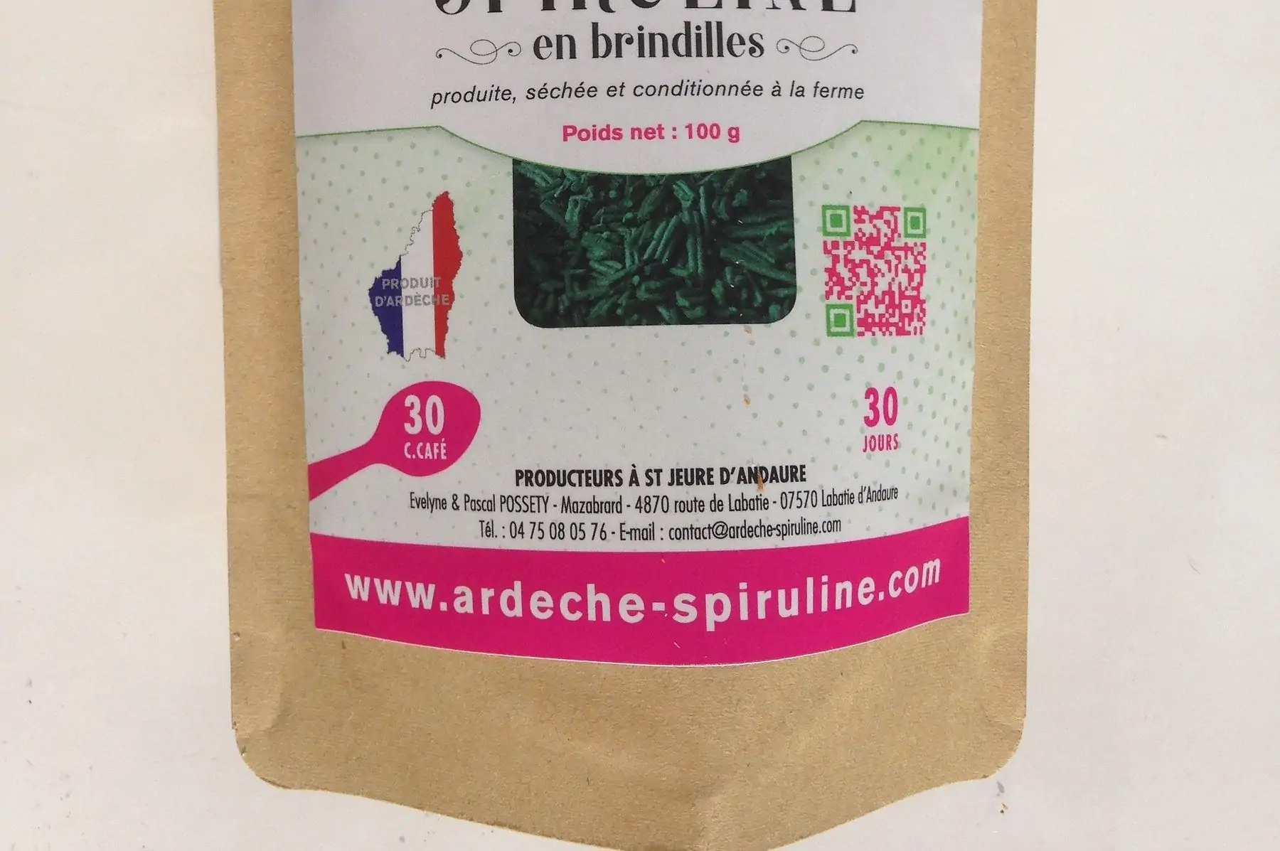 spiruline en brindilles 100g