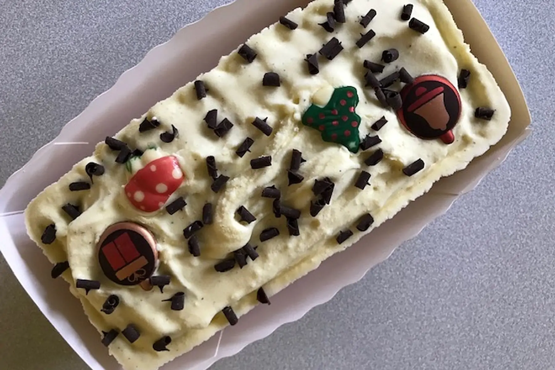 bûche vanille/caramel salé