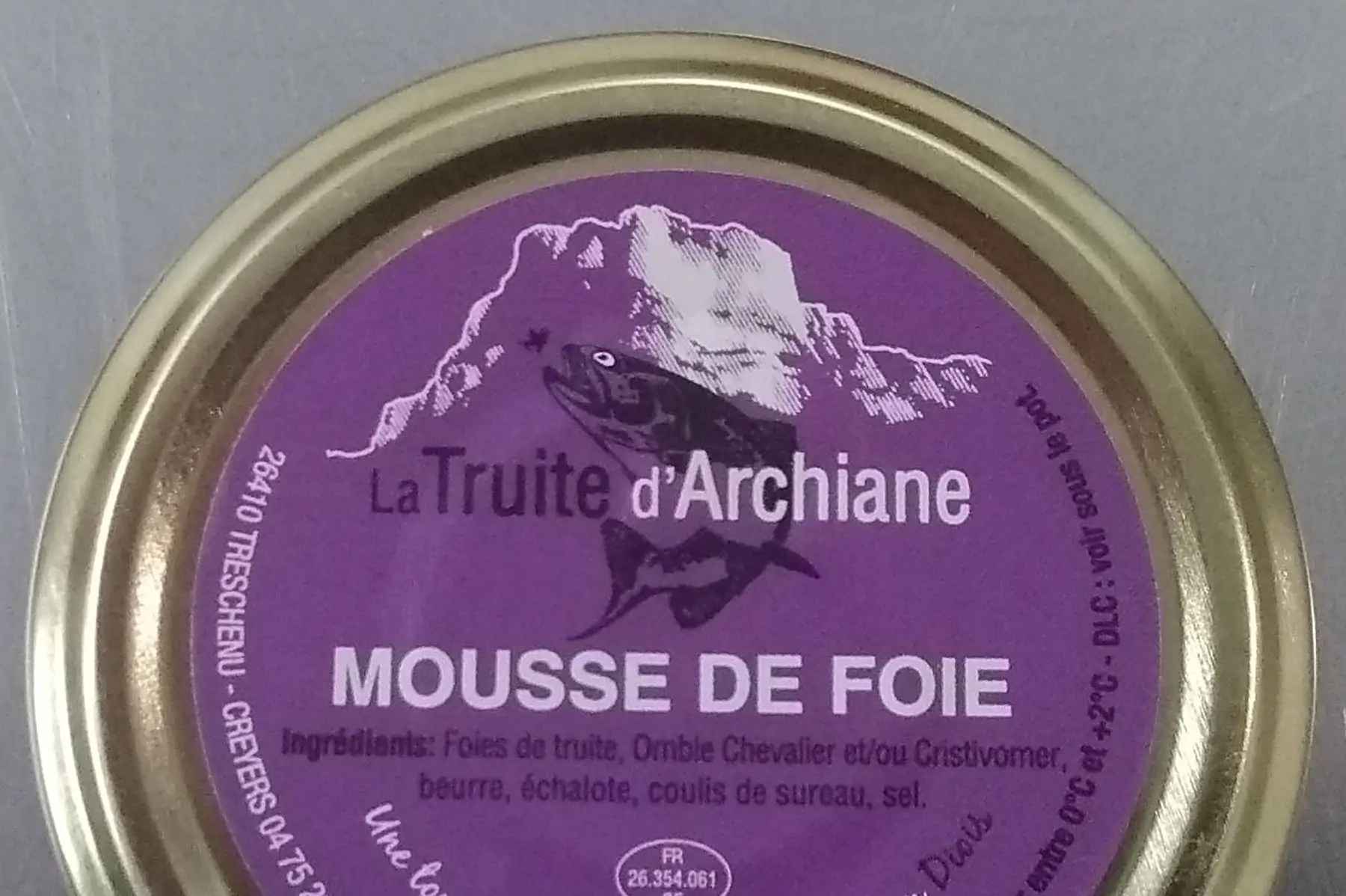 mousse de foie de truite (bocal 90g)