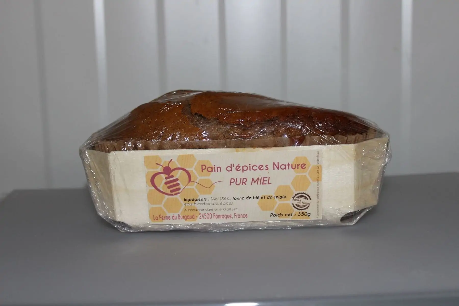 pain d'épices pur miel nature 345gr
