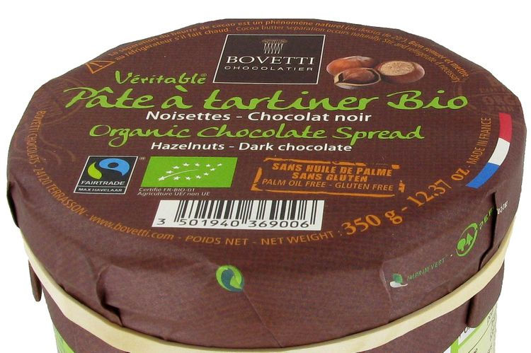 pate à tartiner chocolat noir bio origine st domingue 350g