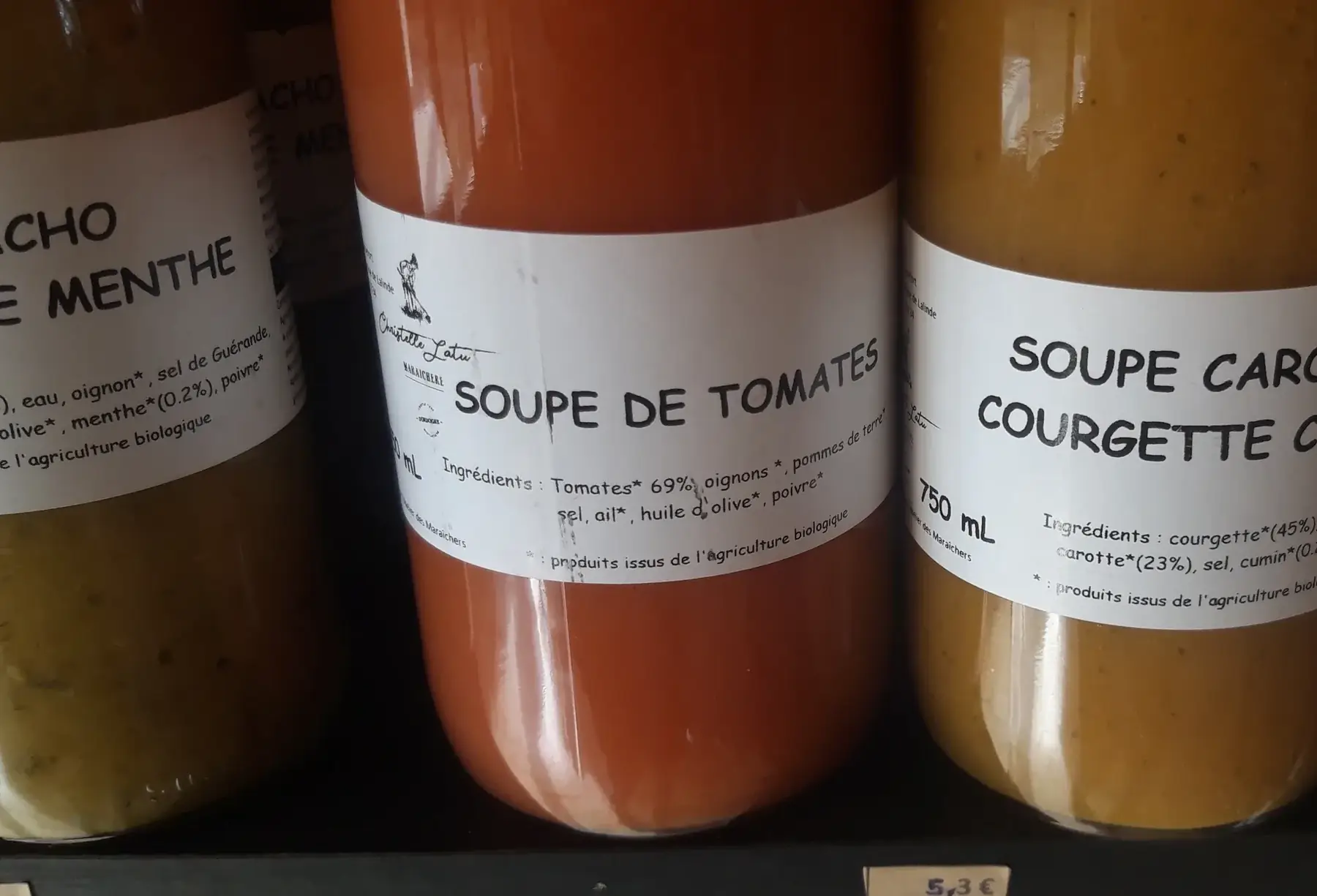 soupes de légumes bio