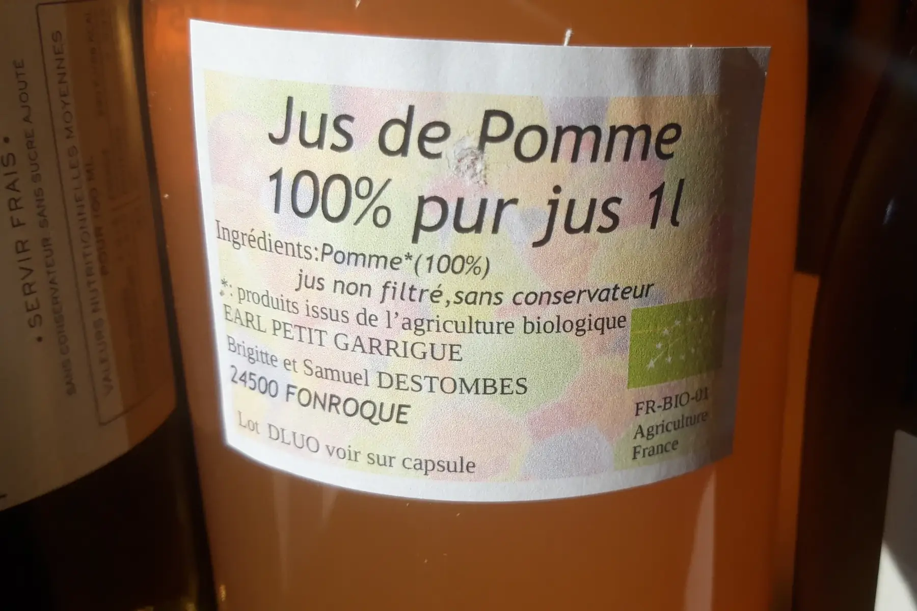 jus de pommes bio