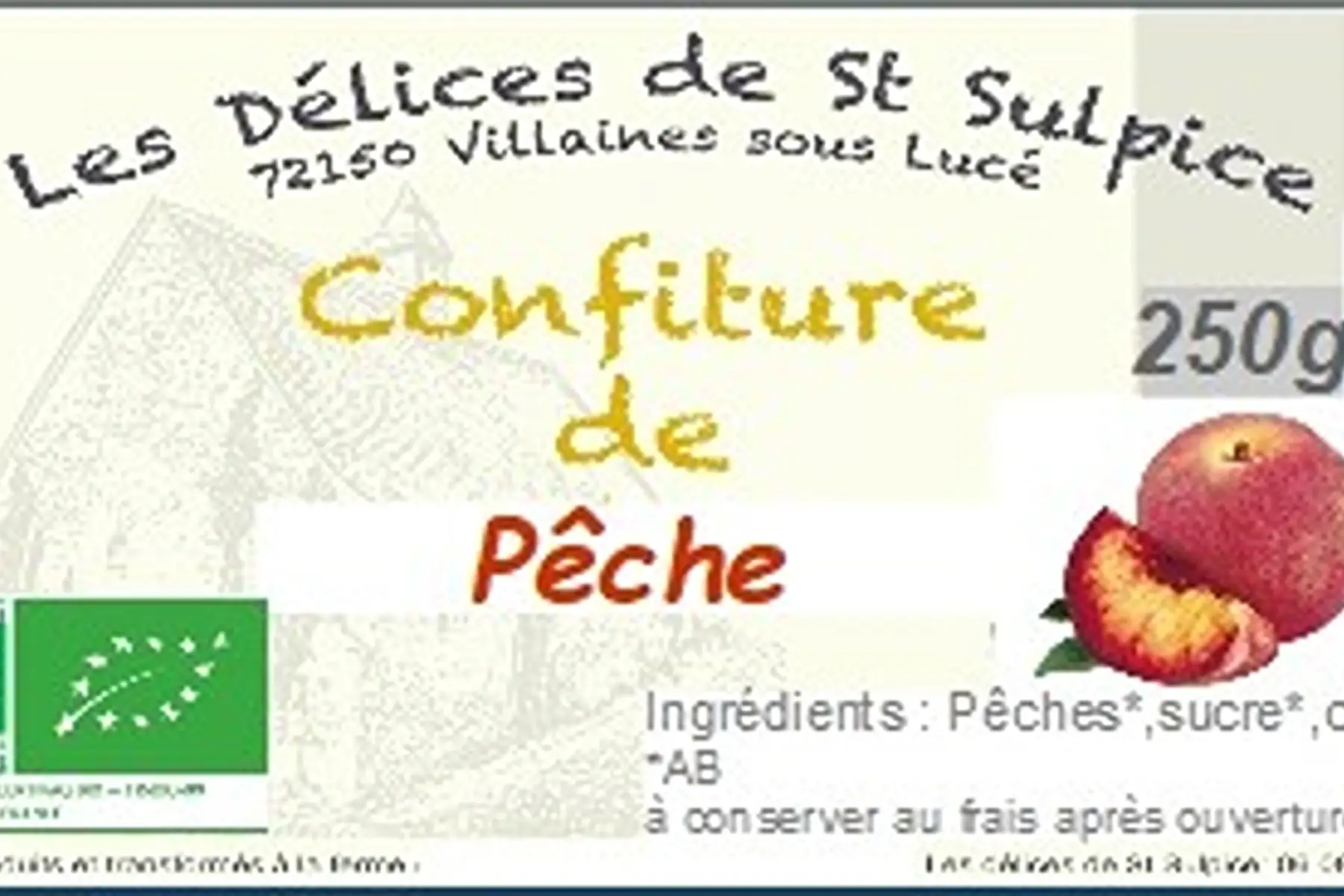 confiture de pêche