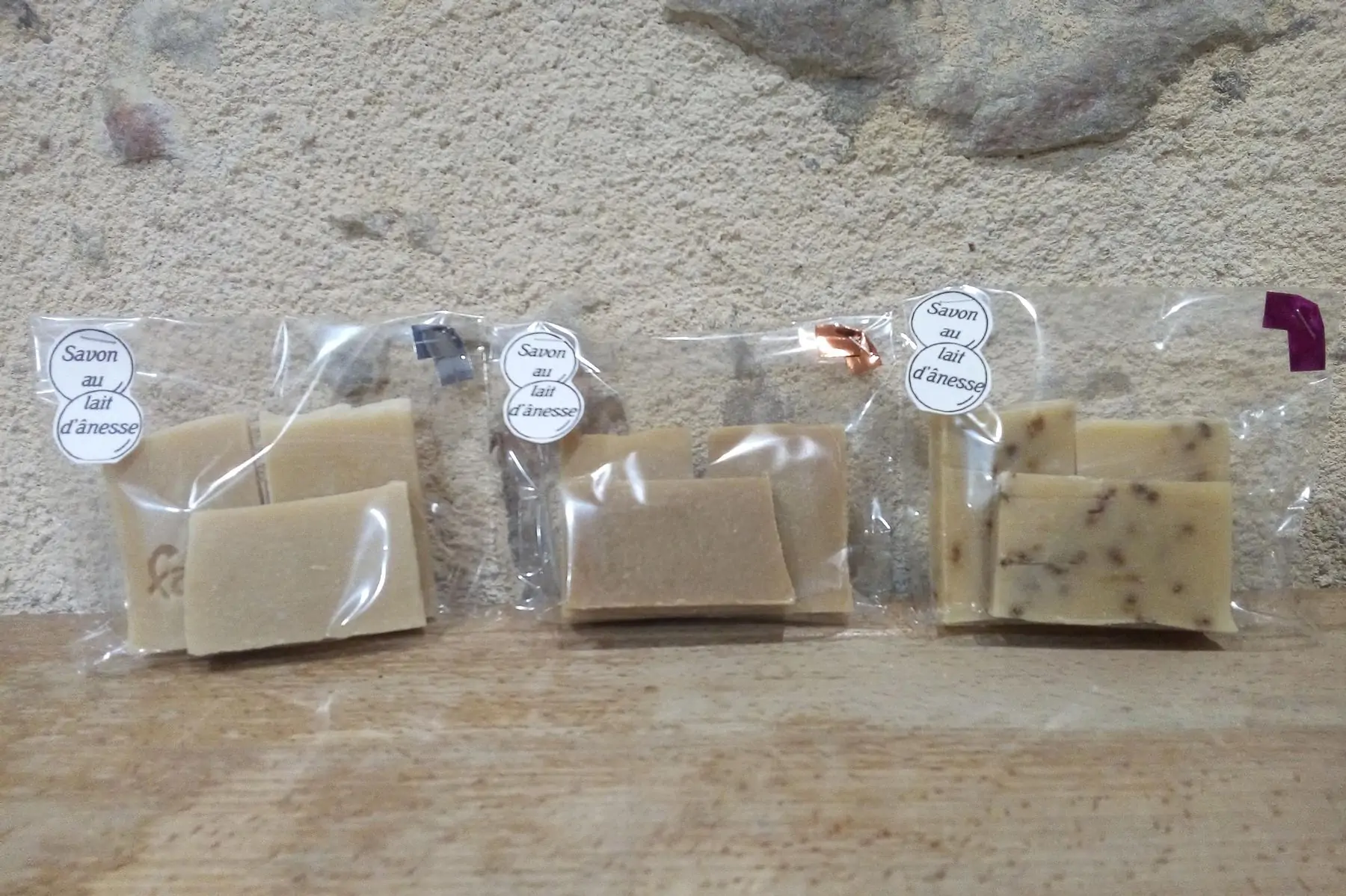 savon au lait d'ânesse - sachet 3 savons de 20g