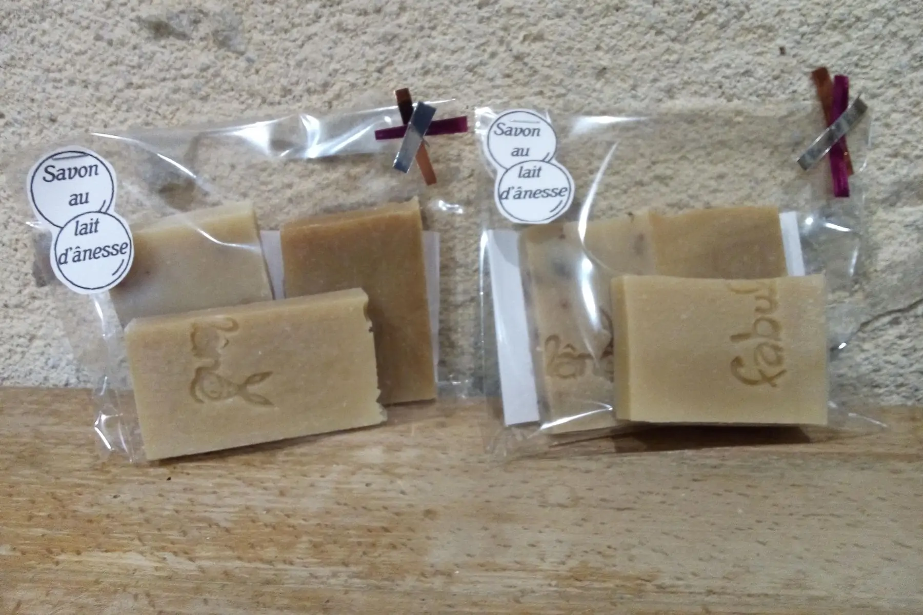 savon au lait d'ânesse - sachet découverte - 3 savons de 20g