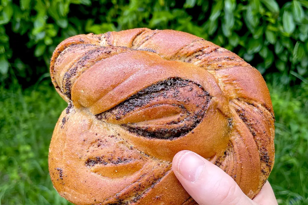 Brioche roulée au pavot