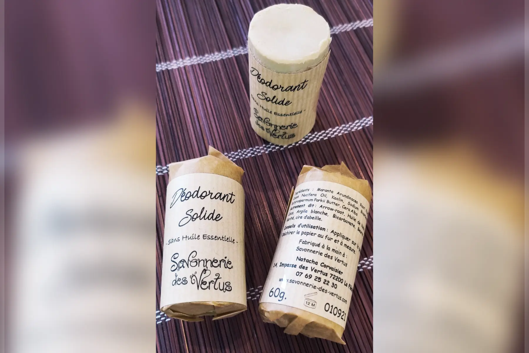 déodorant solide sans huile essentielle