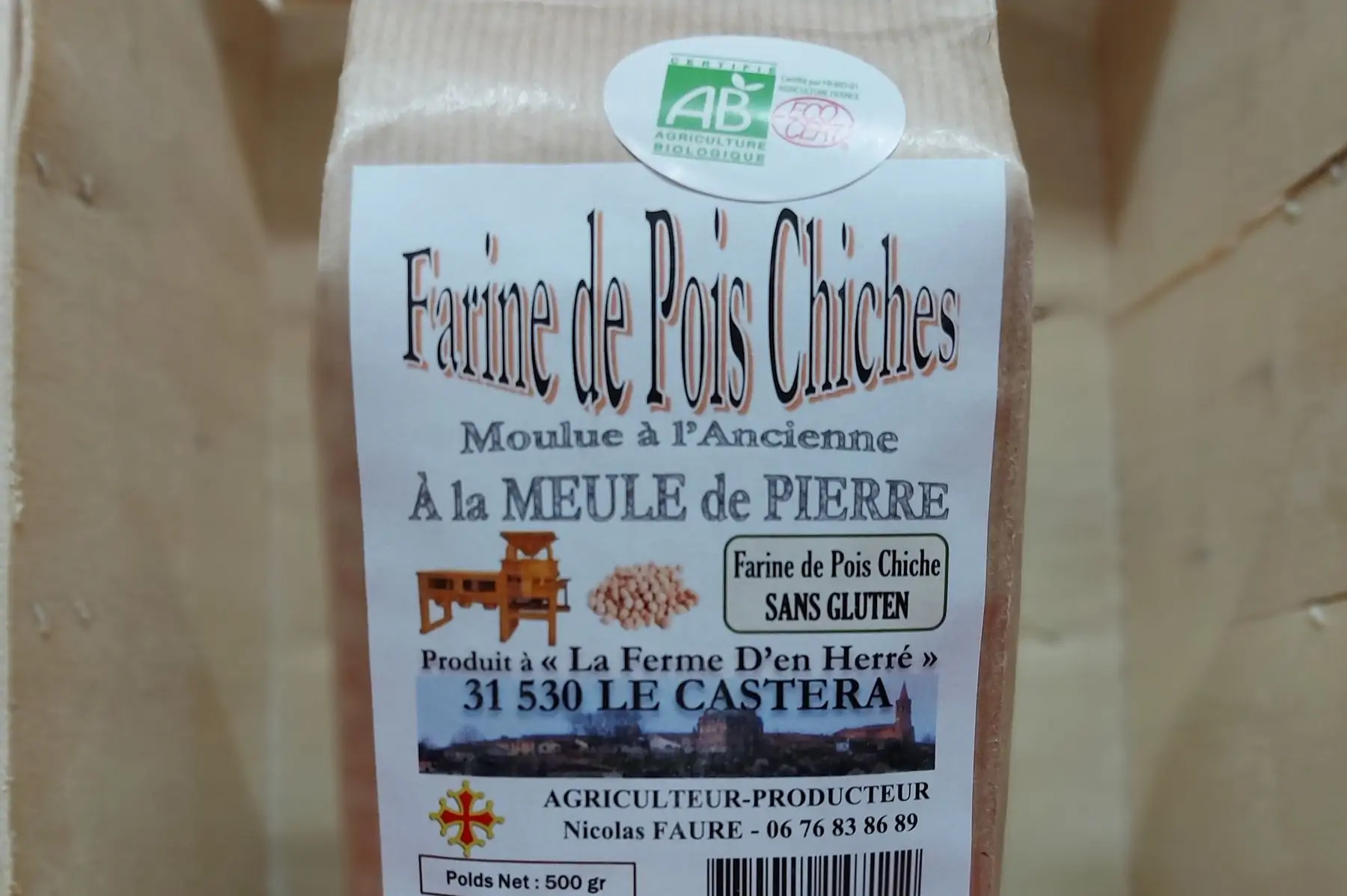 farine de pois chiches bio