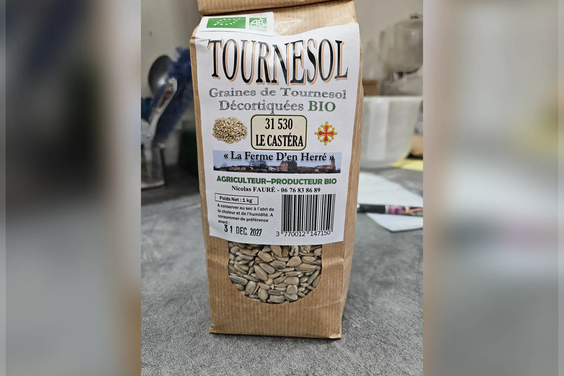 graines de tournesol décortiquées bio nature