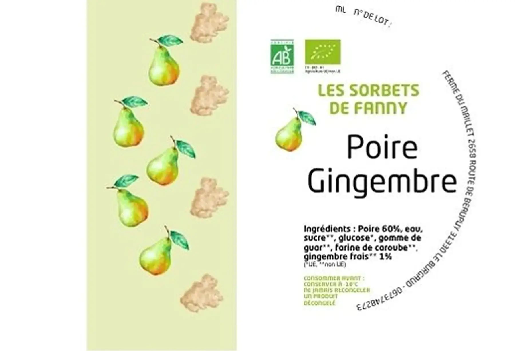 Sorbet Poire - Gingembre