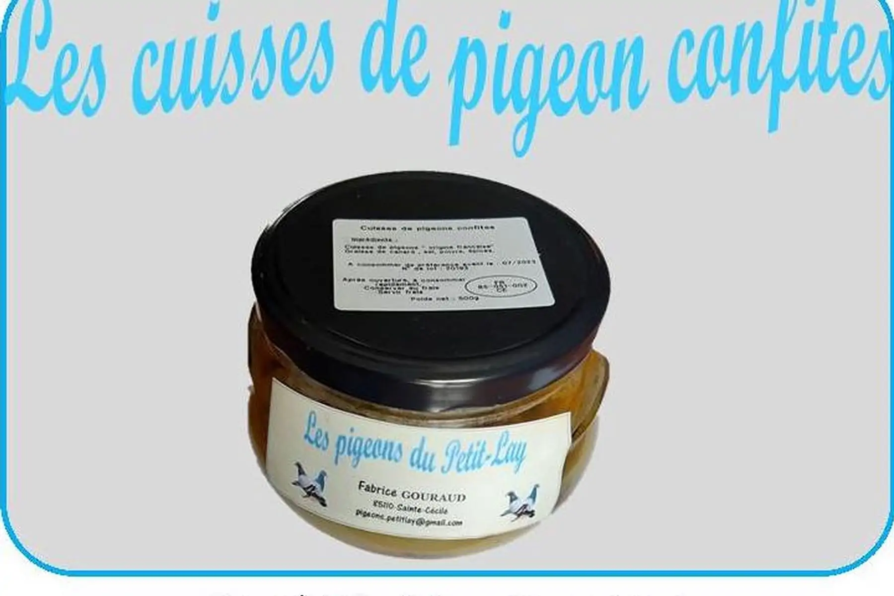 les cuisses de pigeons confites