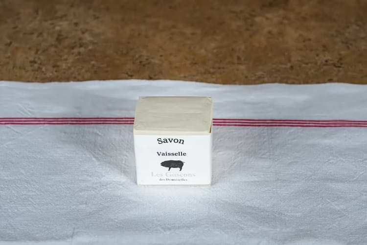 savon pour vaisselle à la graisse de porc noir gascon et au marc de café