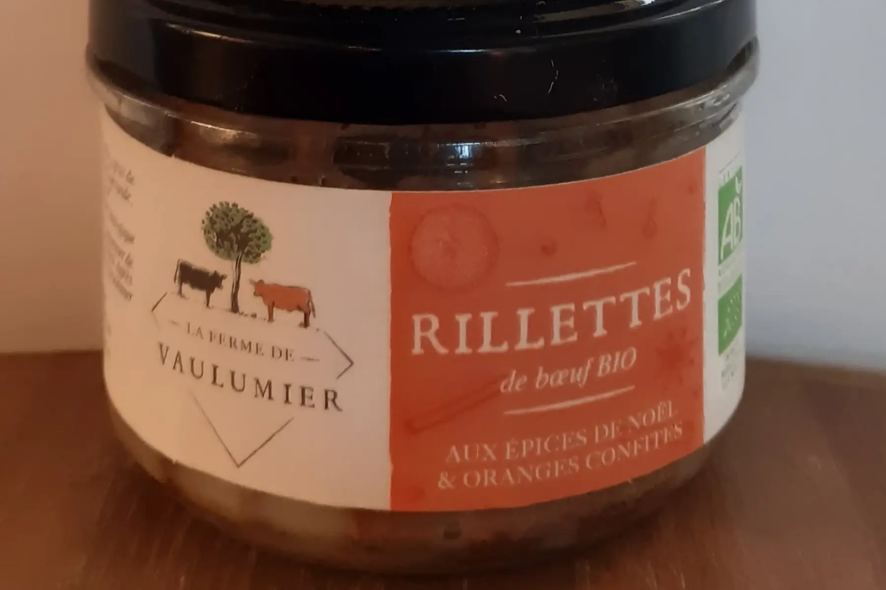boeuf, rillettes ab à l'écorce d'orange confite et aux épices