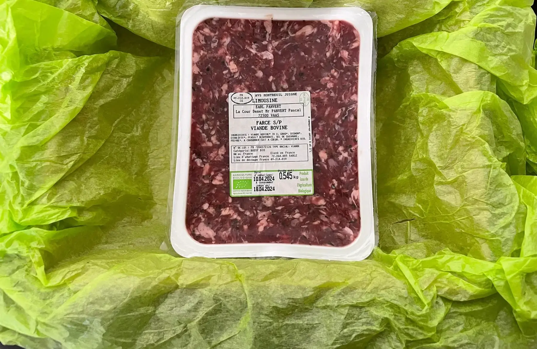 bœuf, barquette farce vrac