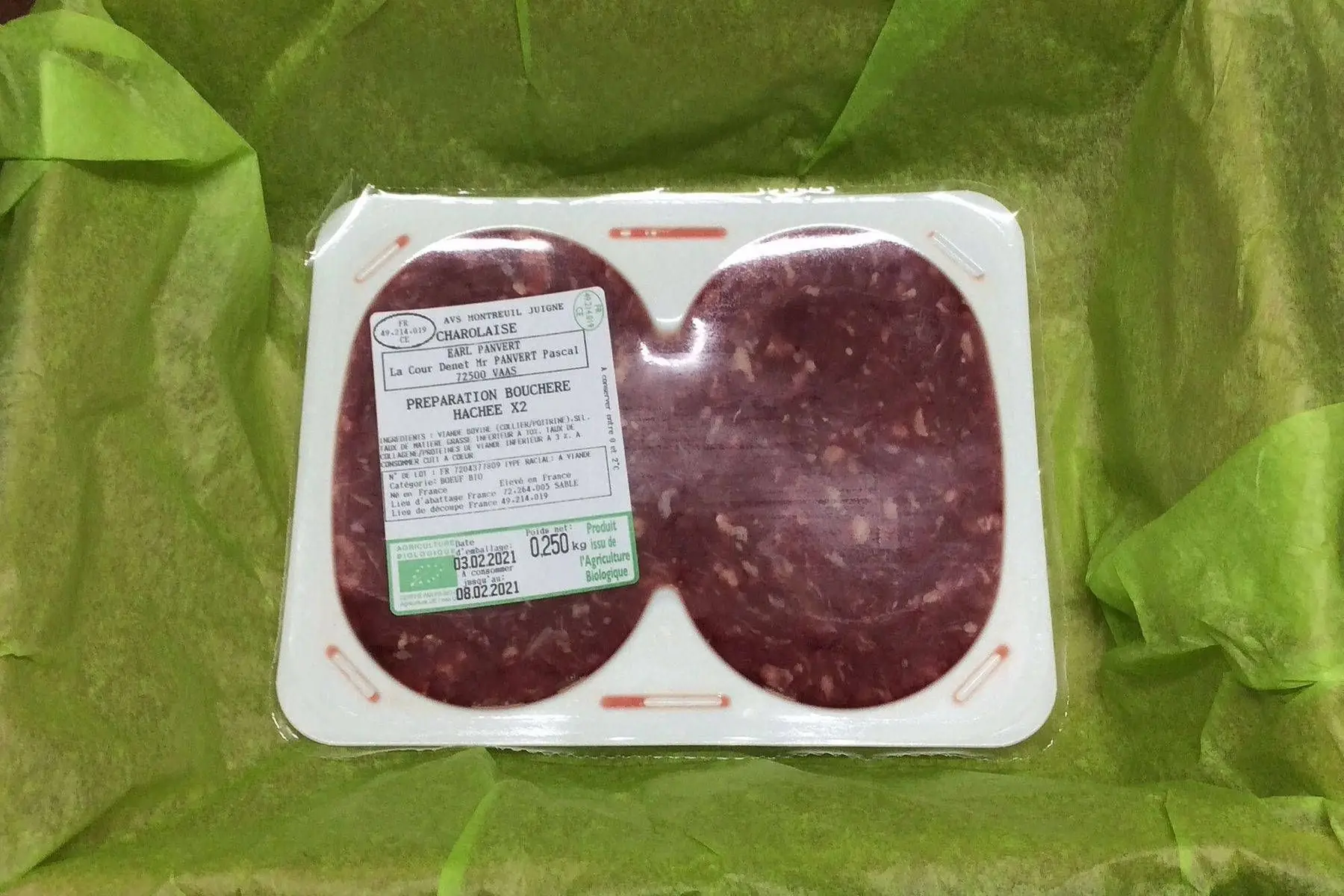 bœuf, lot de Steaks Hachés par 2