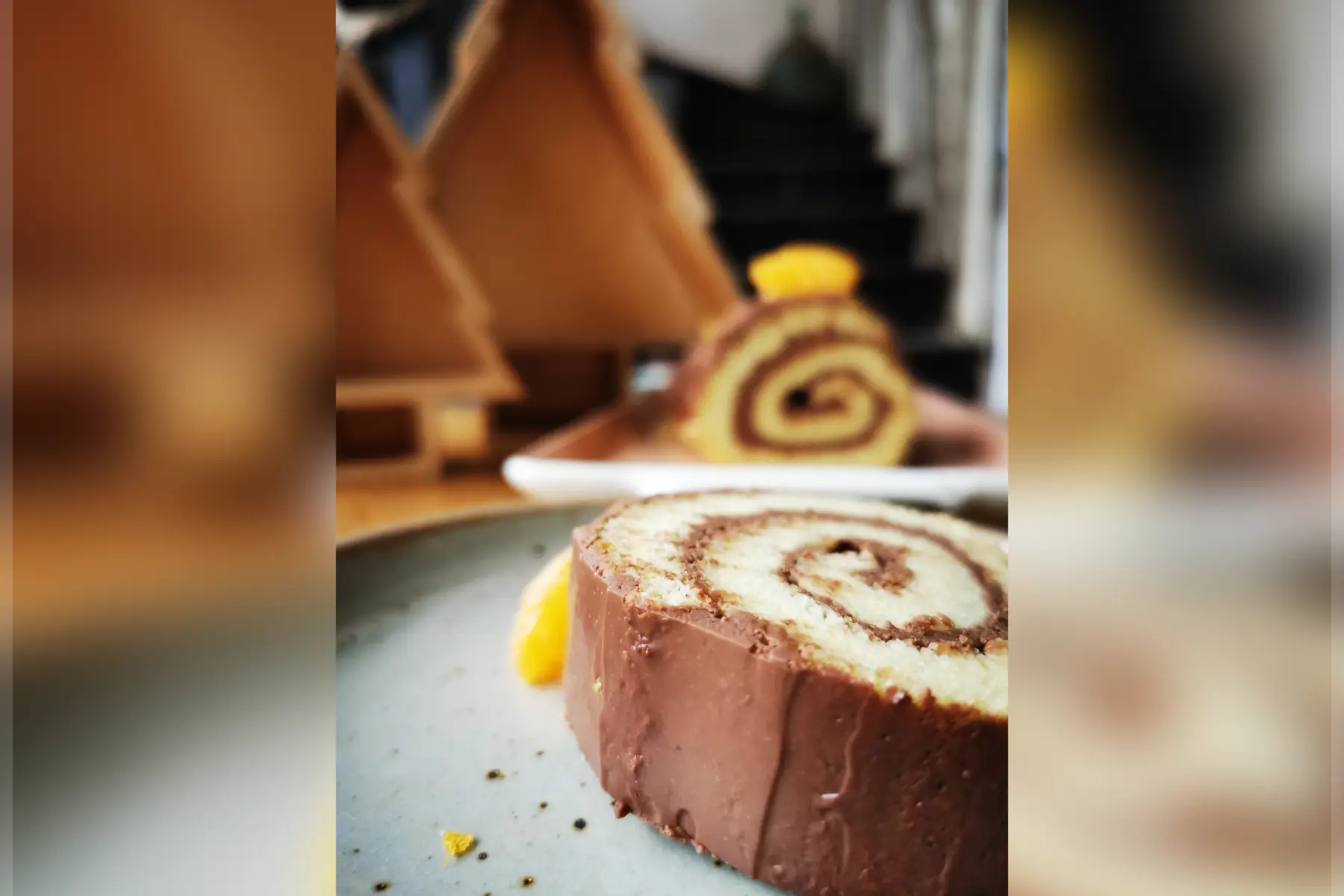 Part de bûche poire et chocolat VG SG SPL