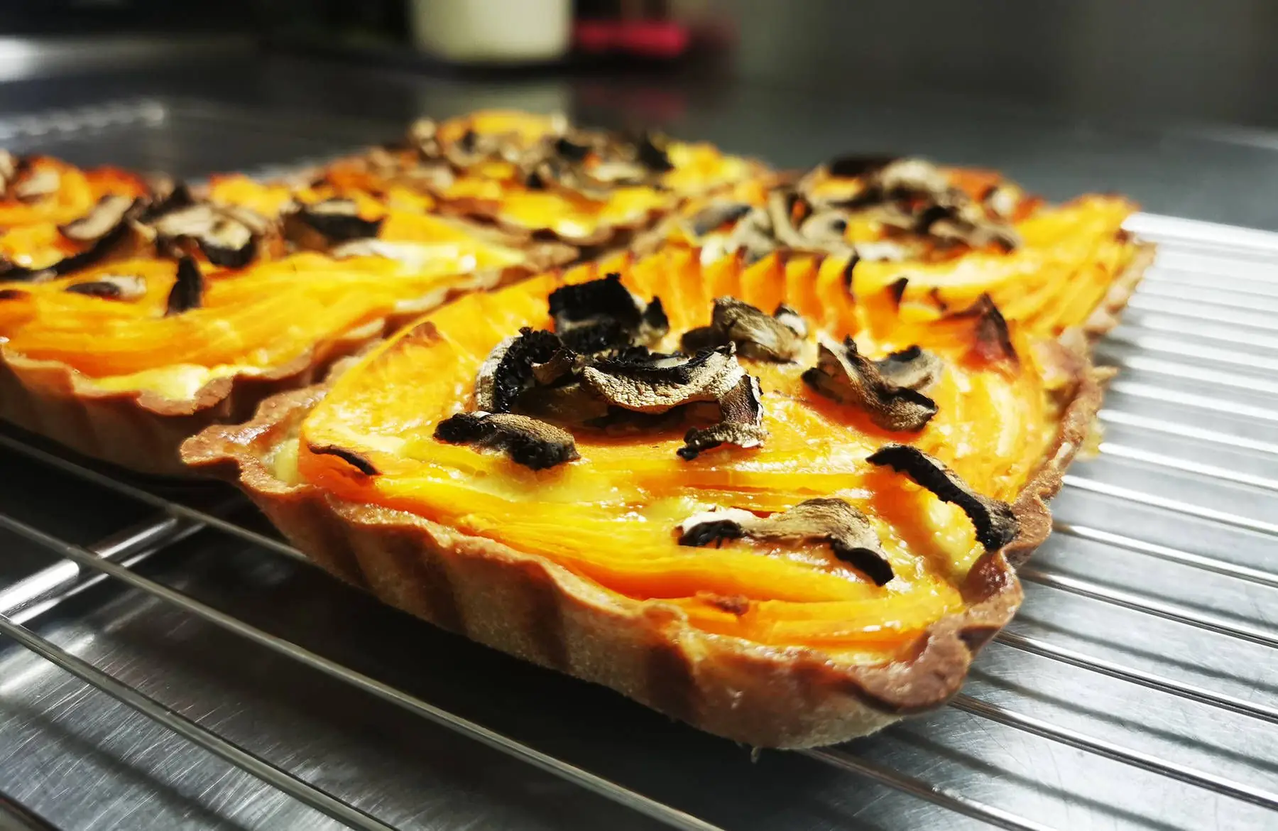 tartelette à la courge butternut et champignons vg sg spl