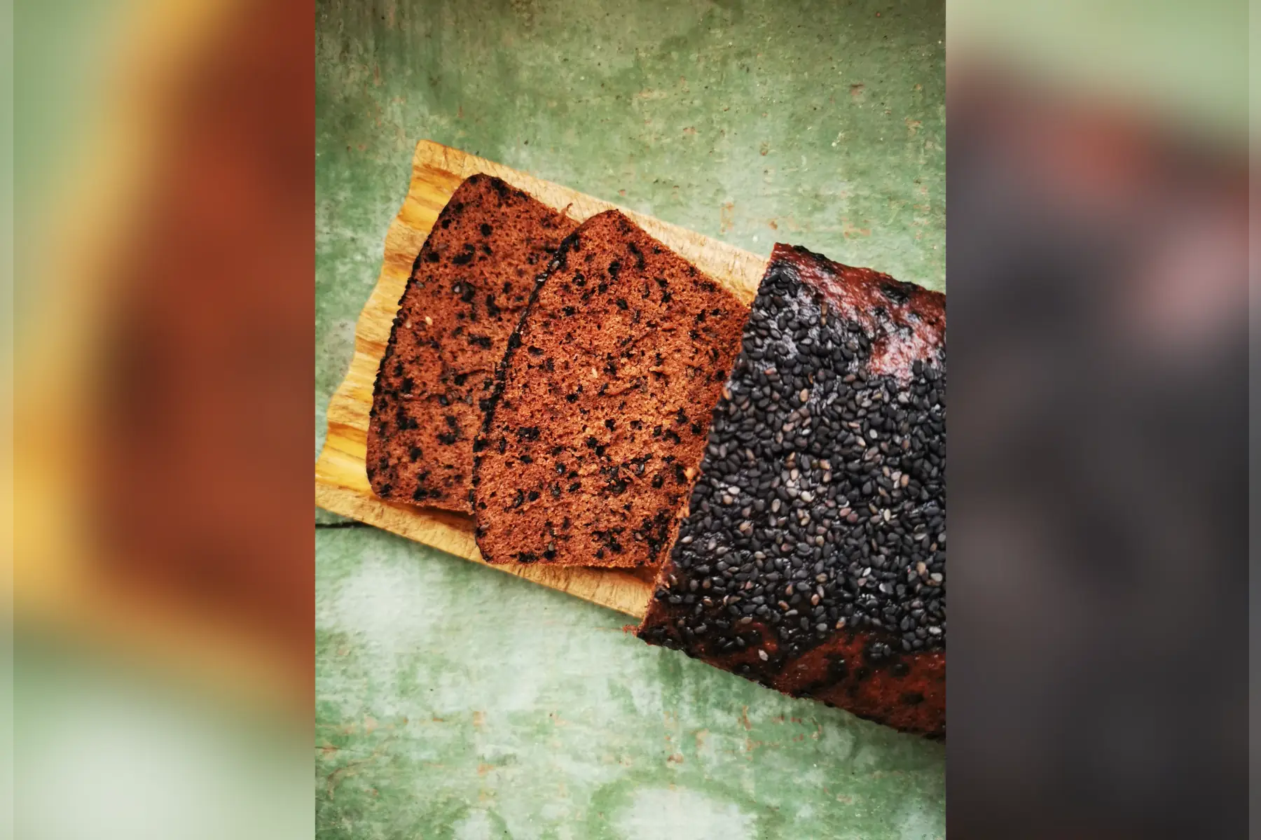 pain au sarrasin, miso et sésame noir cuit à la vapeur douce 8 à 10 parts v sg