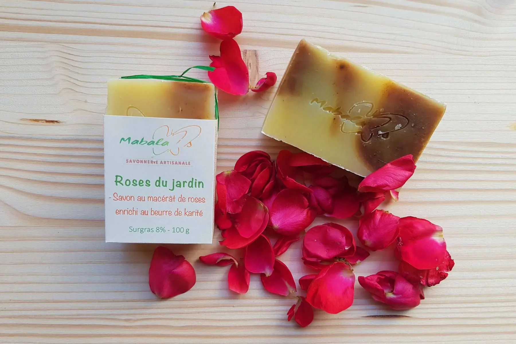 savon roses du jardin