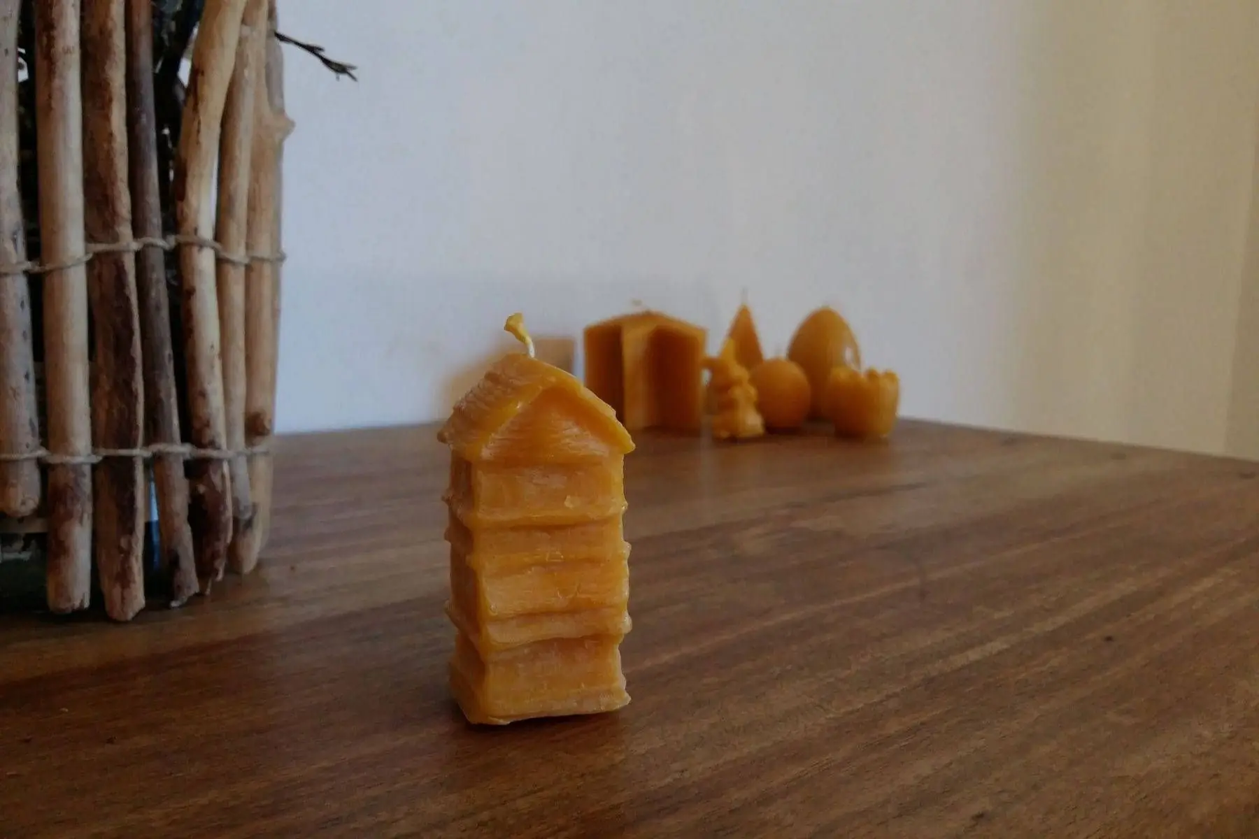 bougie "ruche maison"