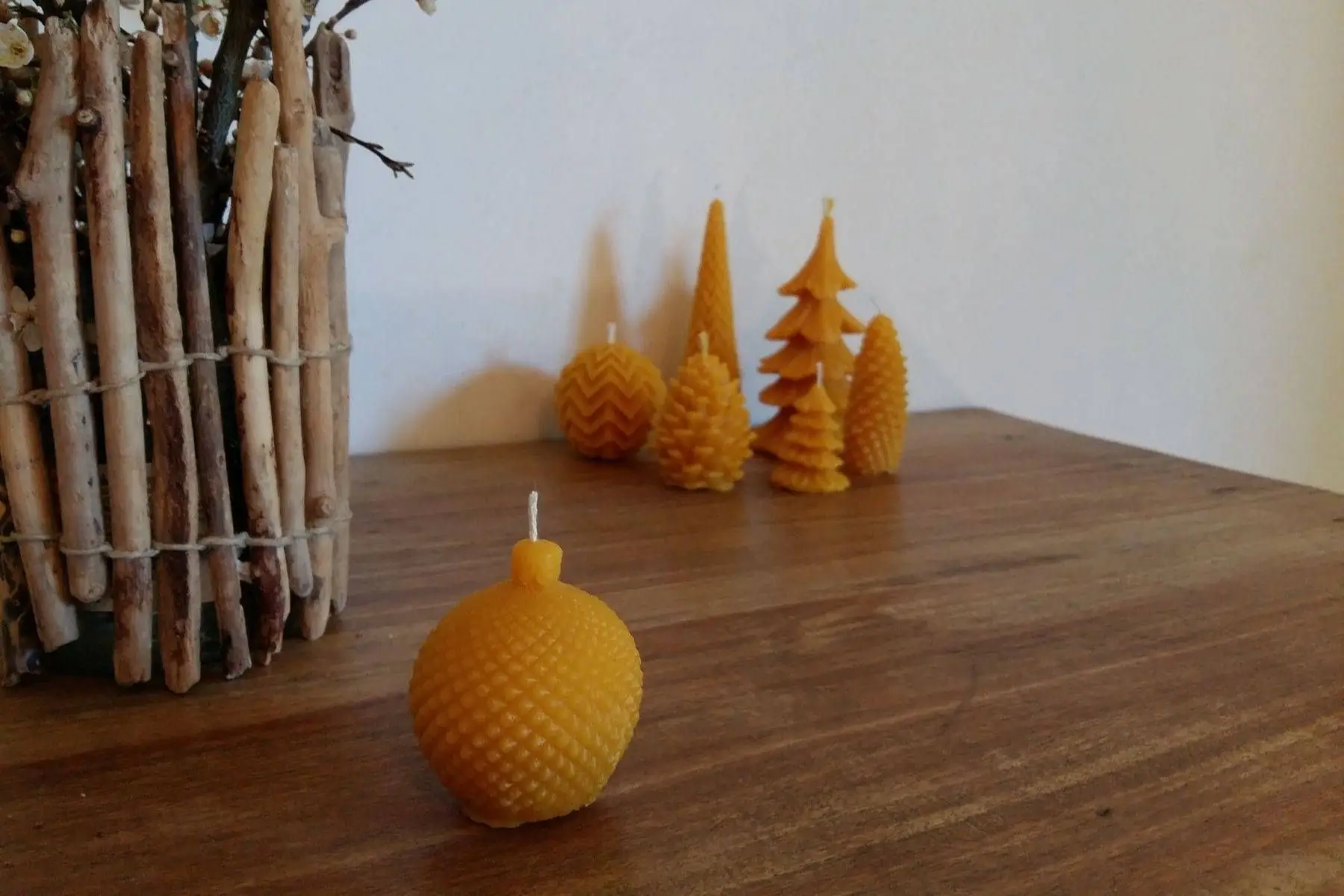 bougie "boule de noêl"