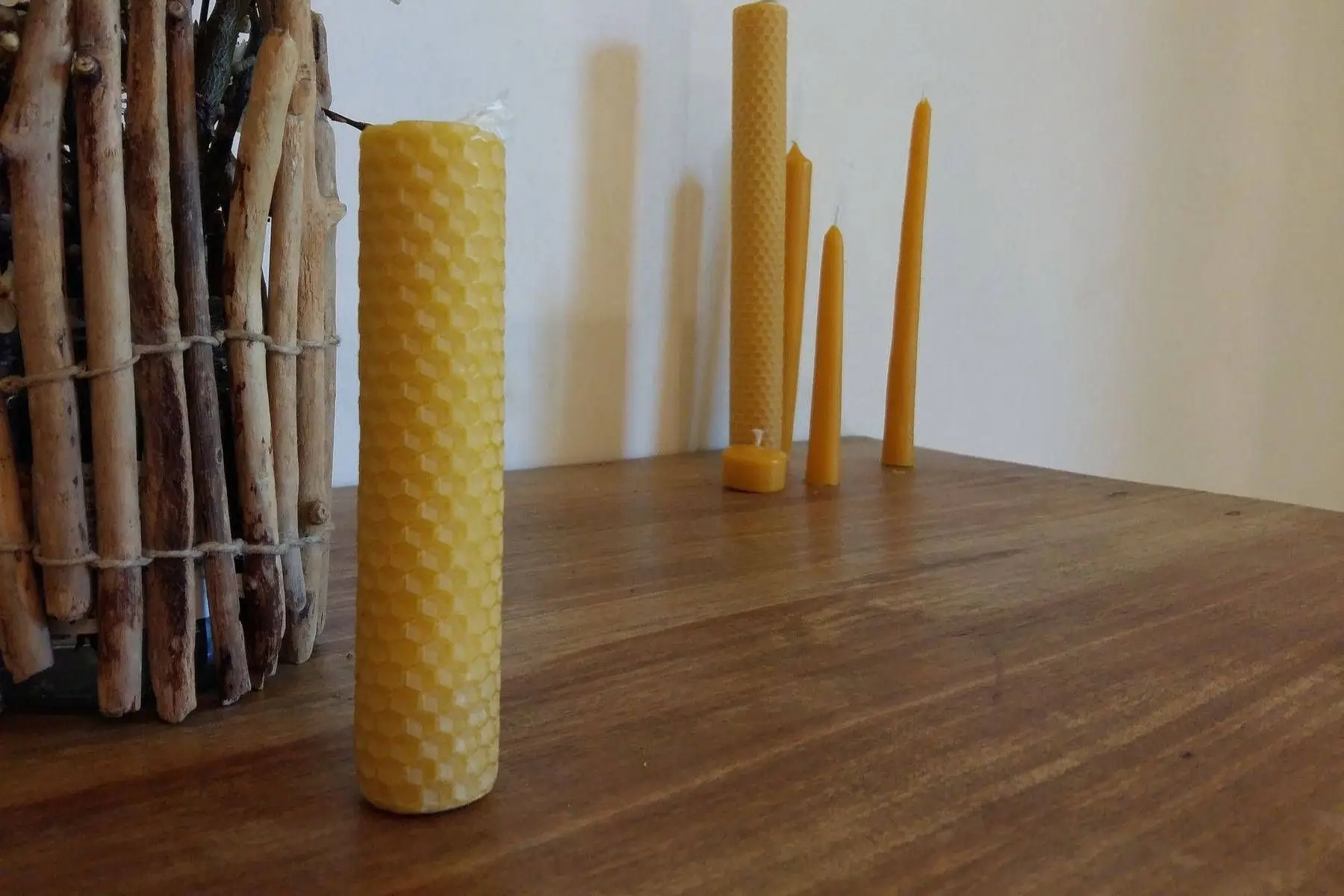 bougie roulée "gaufrée moyenne"