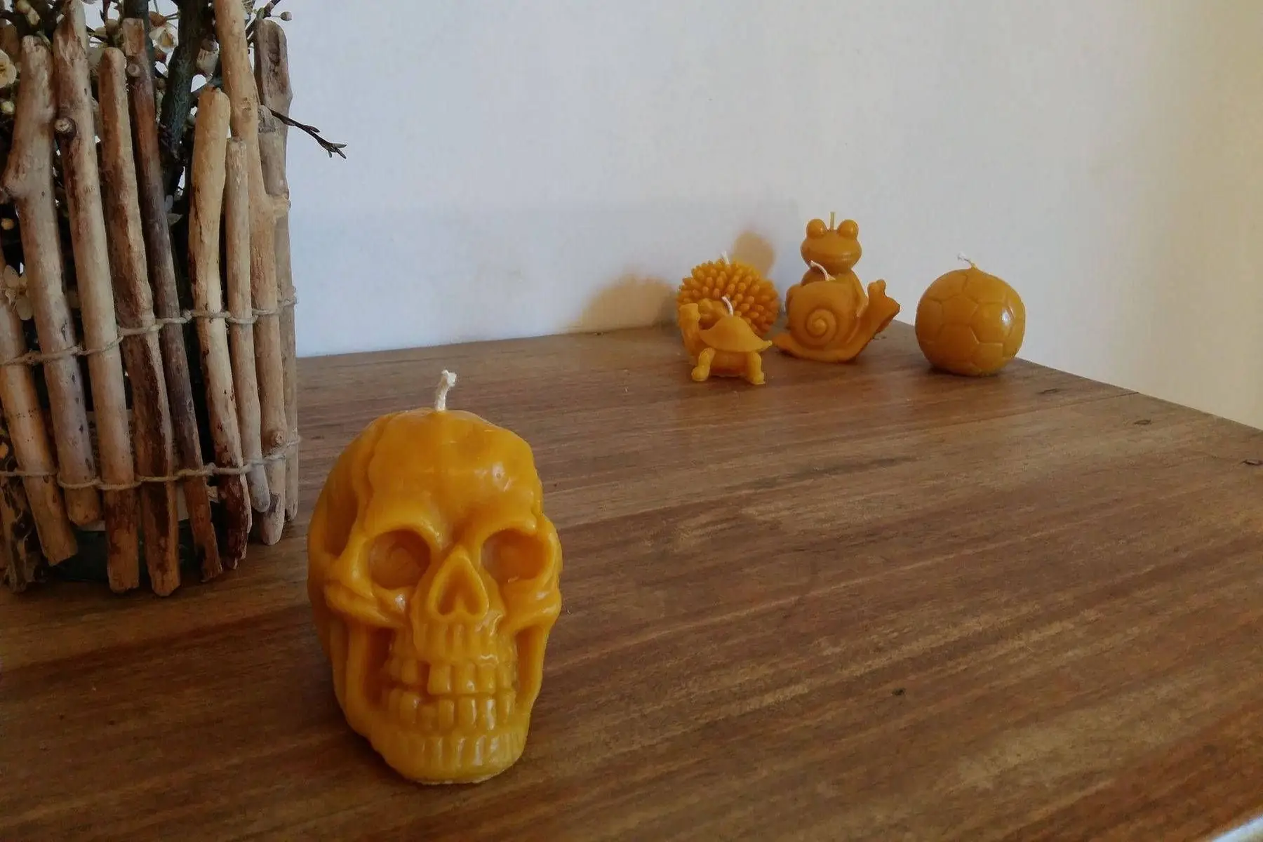 bougie "tête de mort"