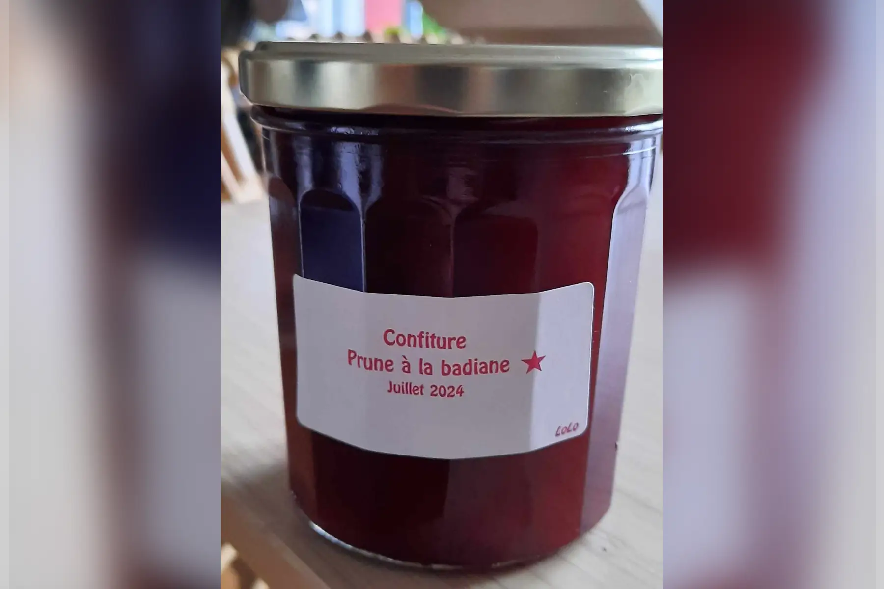 confiture de prune à la badiane (non certifiée bio)