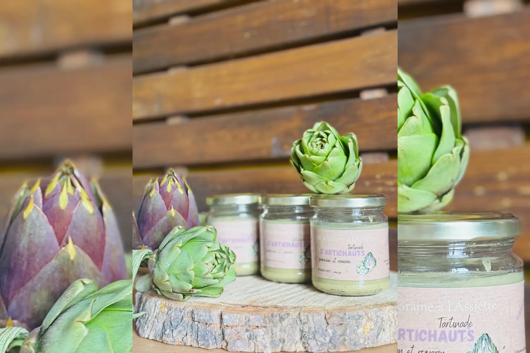 tartinade d'artichaut au parmesan et romarin