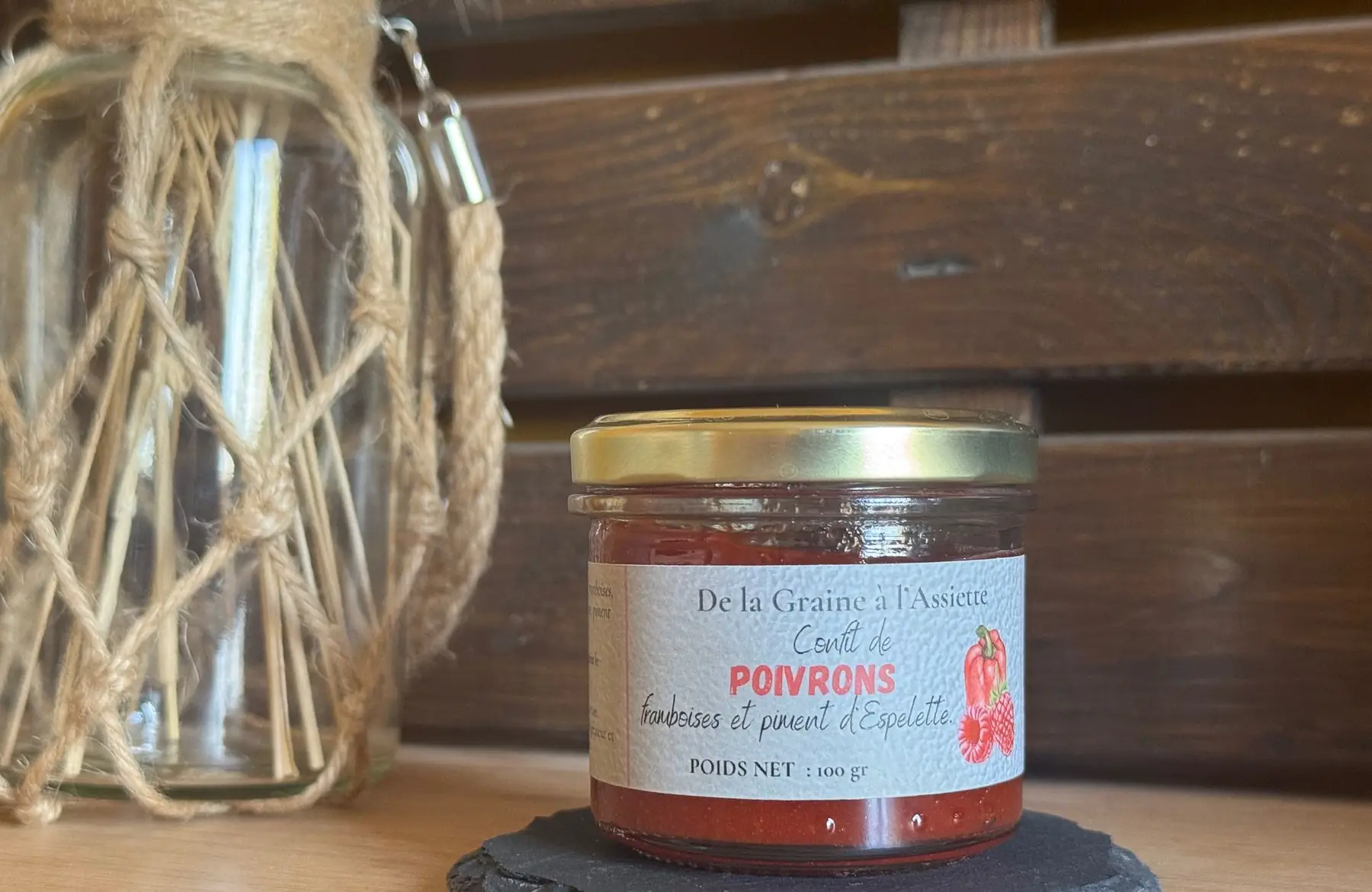 Confit poivron, framboise et piment d’Espelette