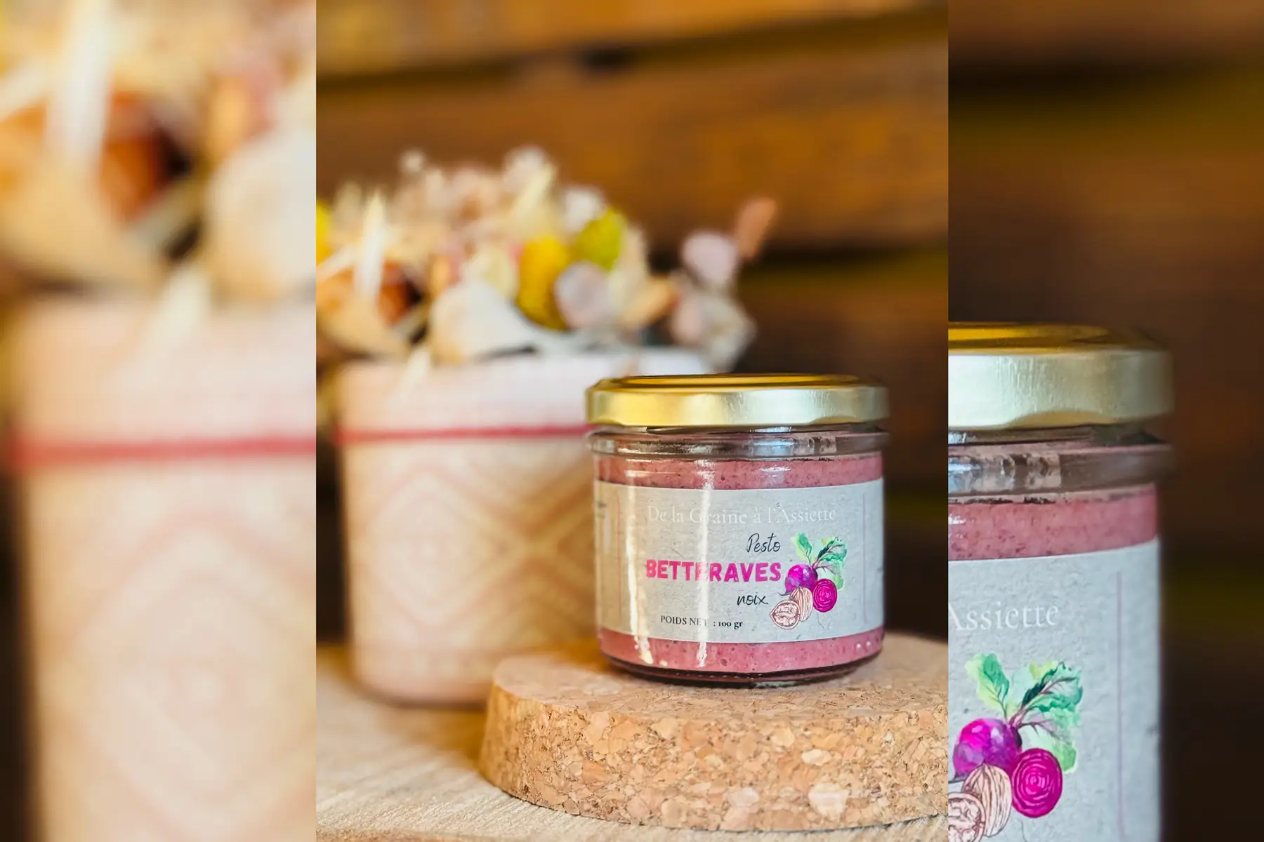 Pesto de betterave et noix