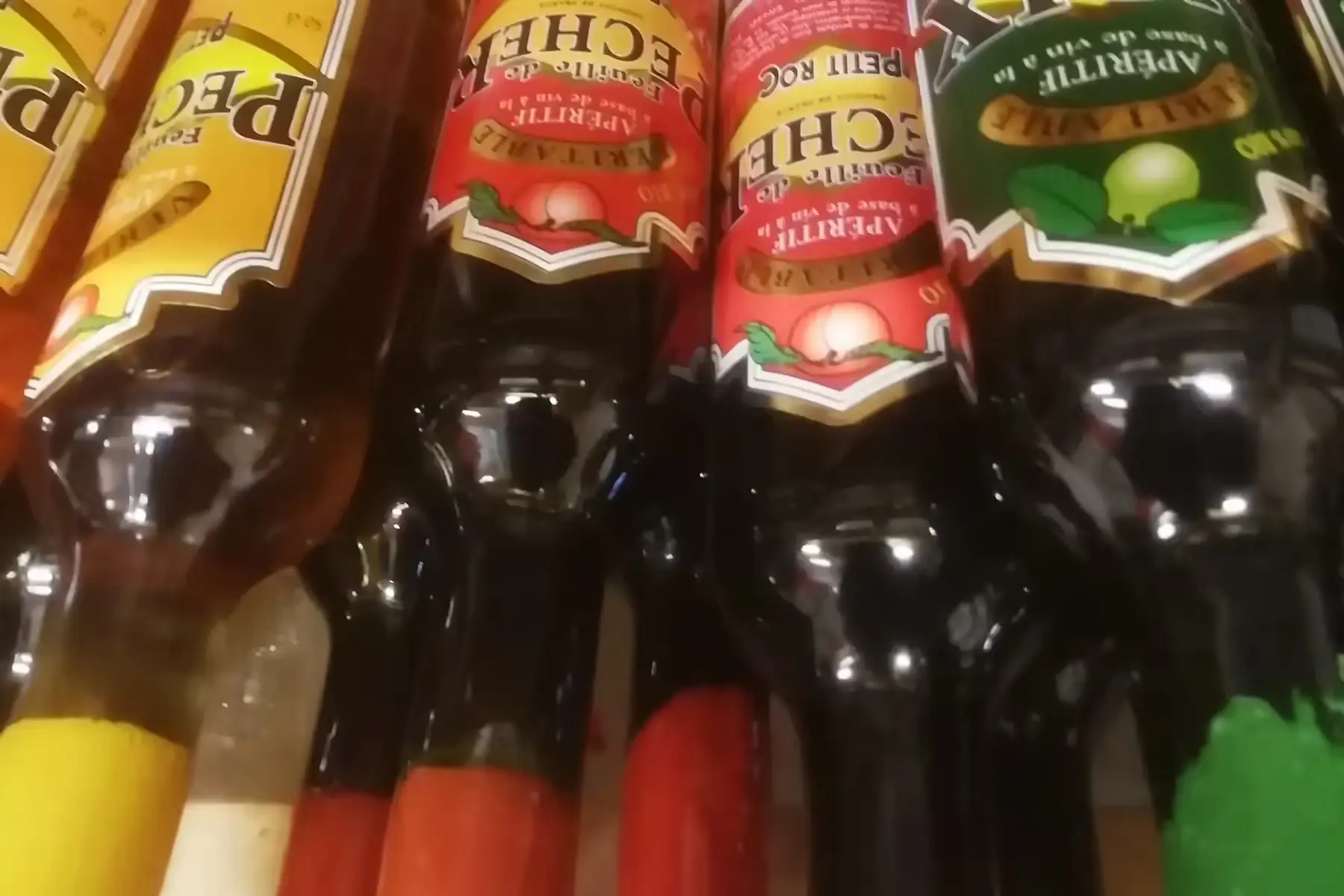 aperitif pecher rouge et blanc