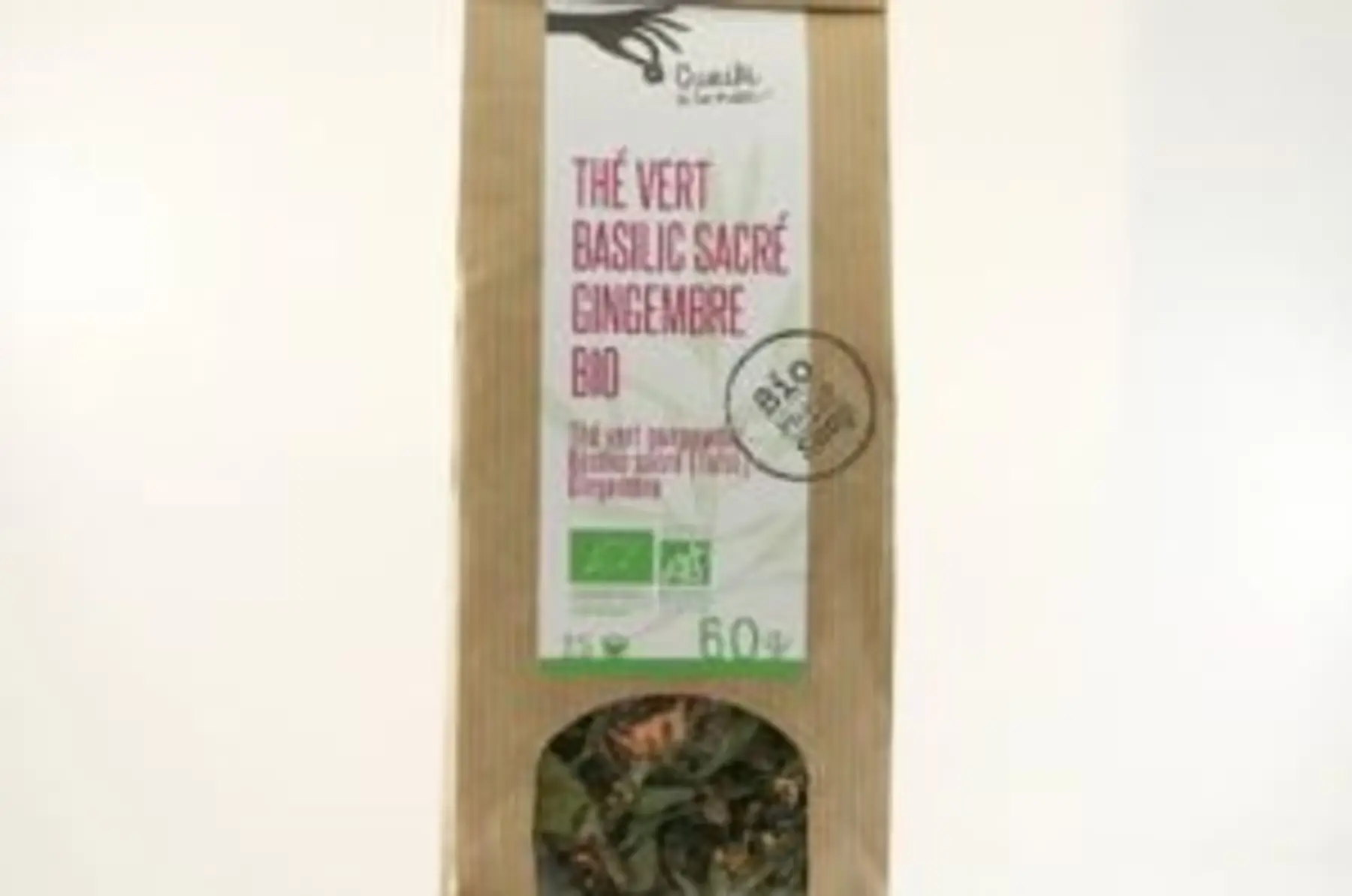 thé vert au basilic sacré (tulsi) et gingembre