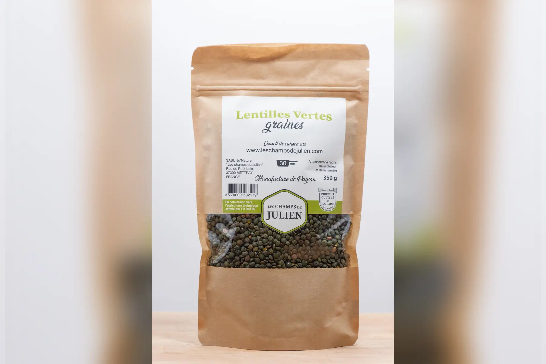 lentilles vertes 350 gr