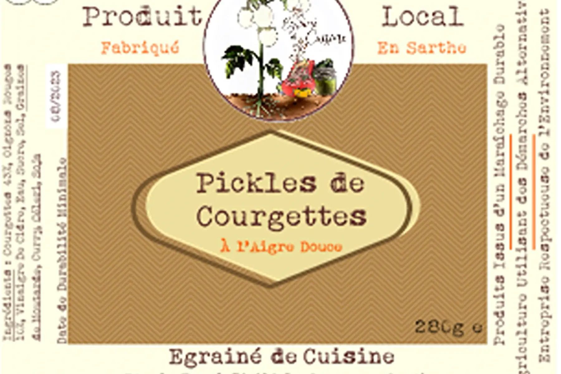 pickles de courgettes à l'aigre douce