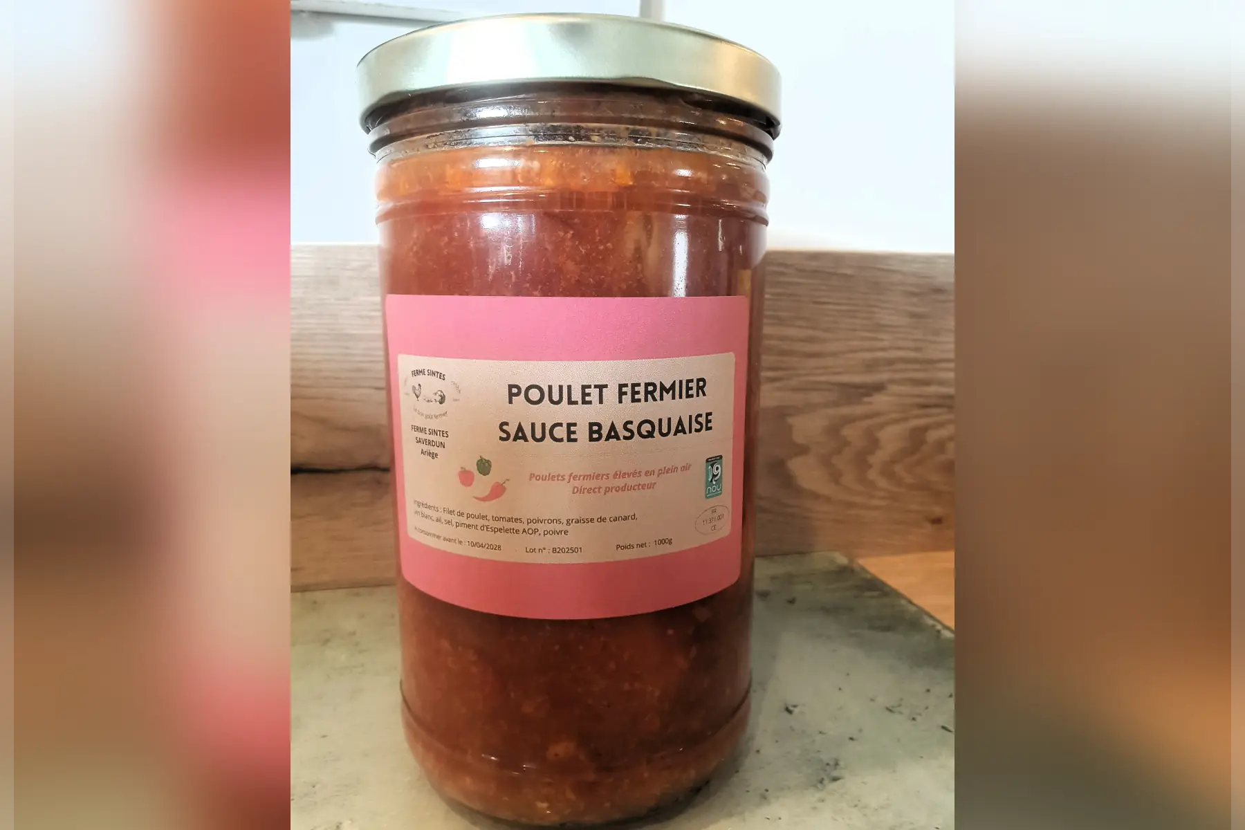 Poulet fermier sauce basquaise