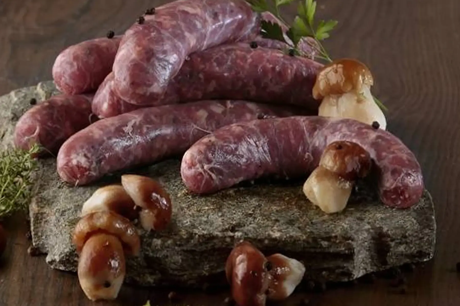 saucisse fraiche de poulet aux cèpes