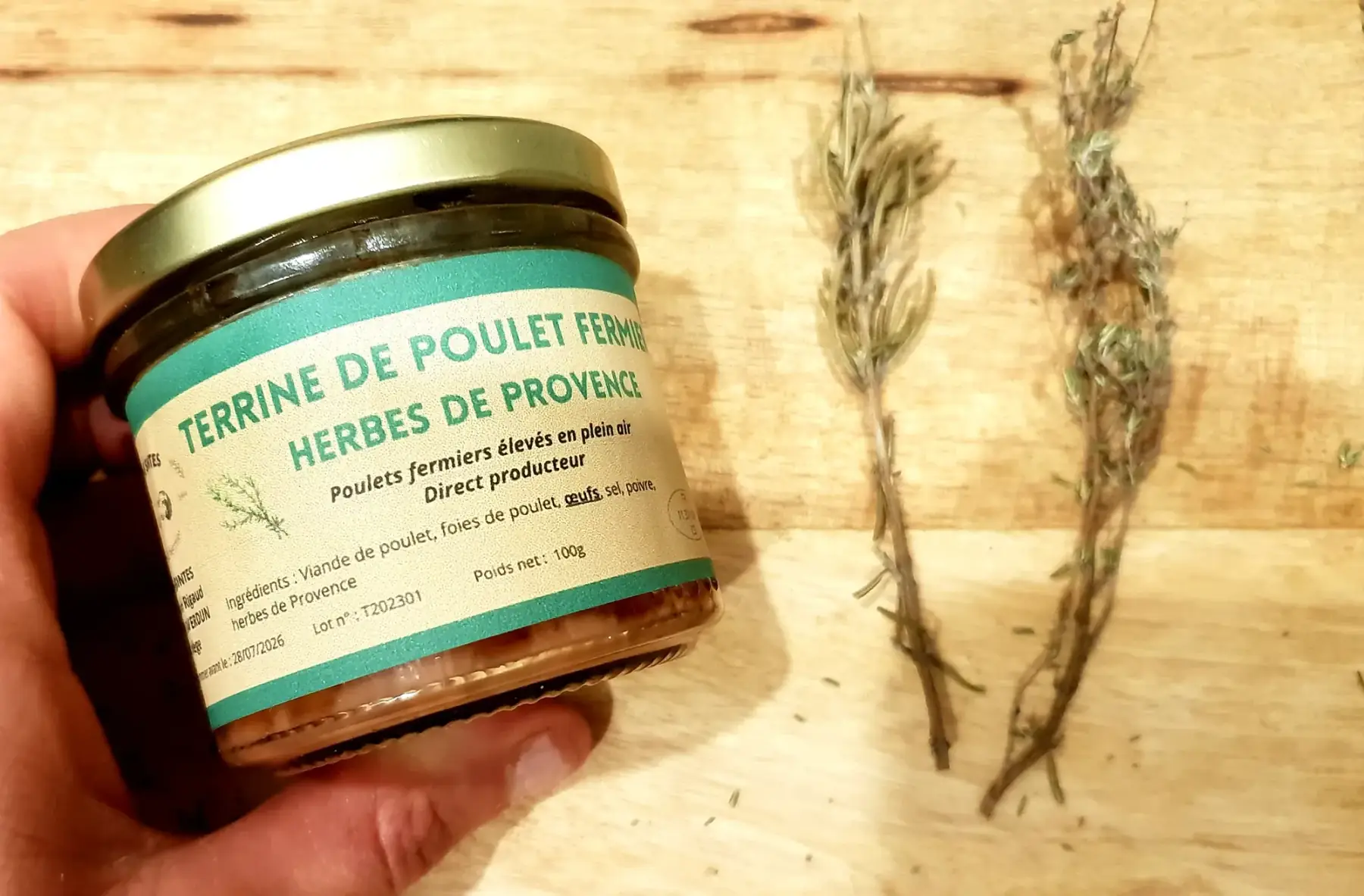 terrine de poulet aux herbes de provence