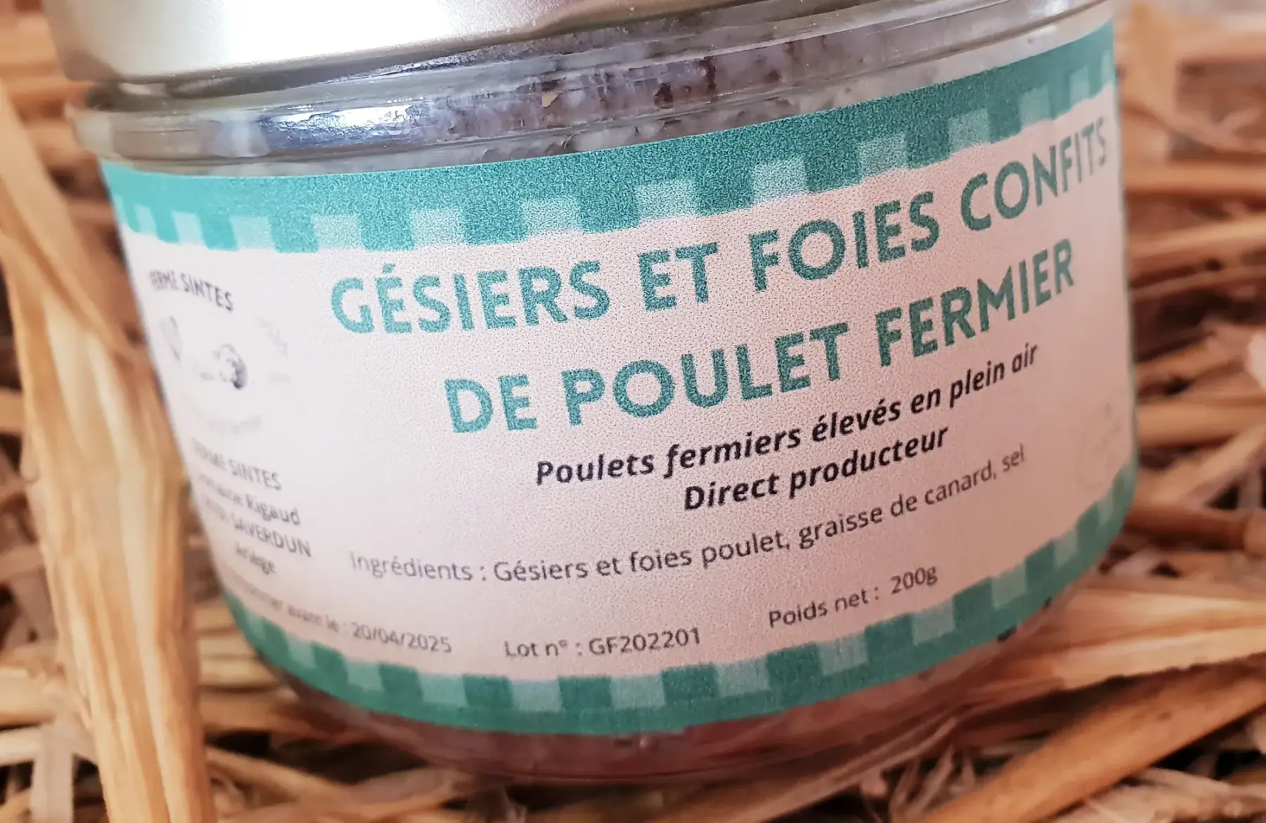 duo de gésiers et foies confits de poulet fermier
