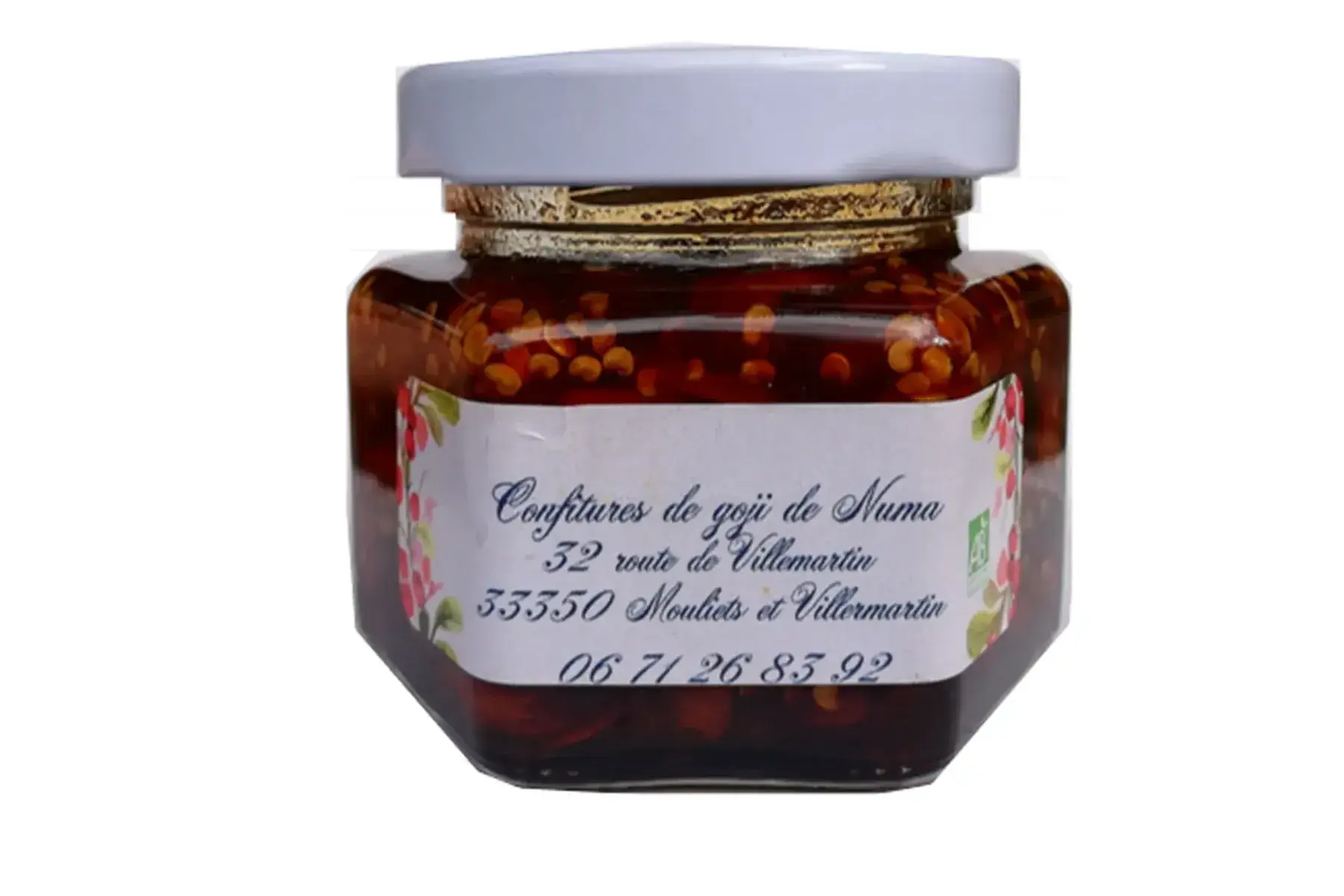 confiture de goji de les gojis de numa