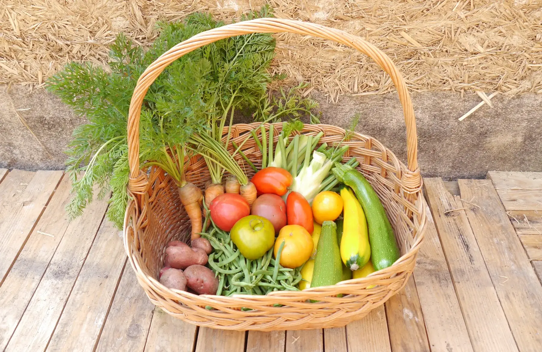 panier de légumes de saison
