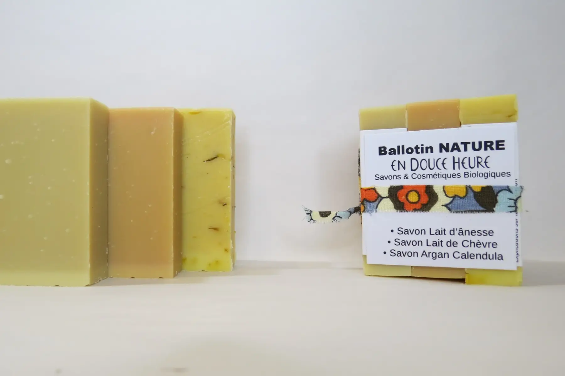 Ballotin NATURE - Visage et Corps - 3 savons 50g