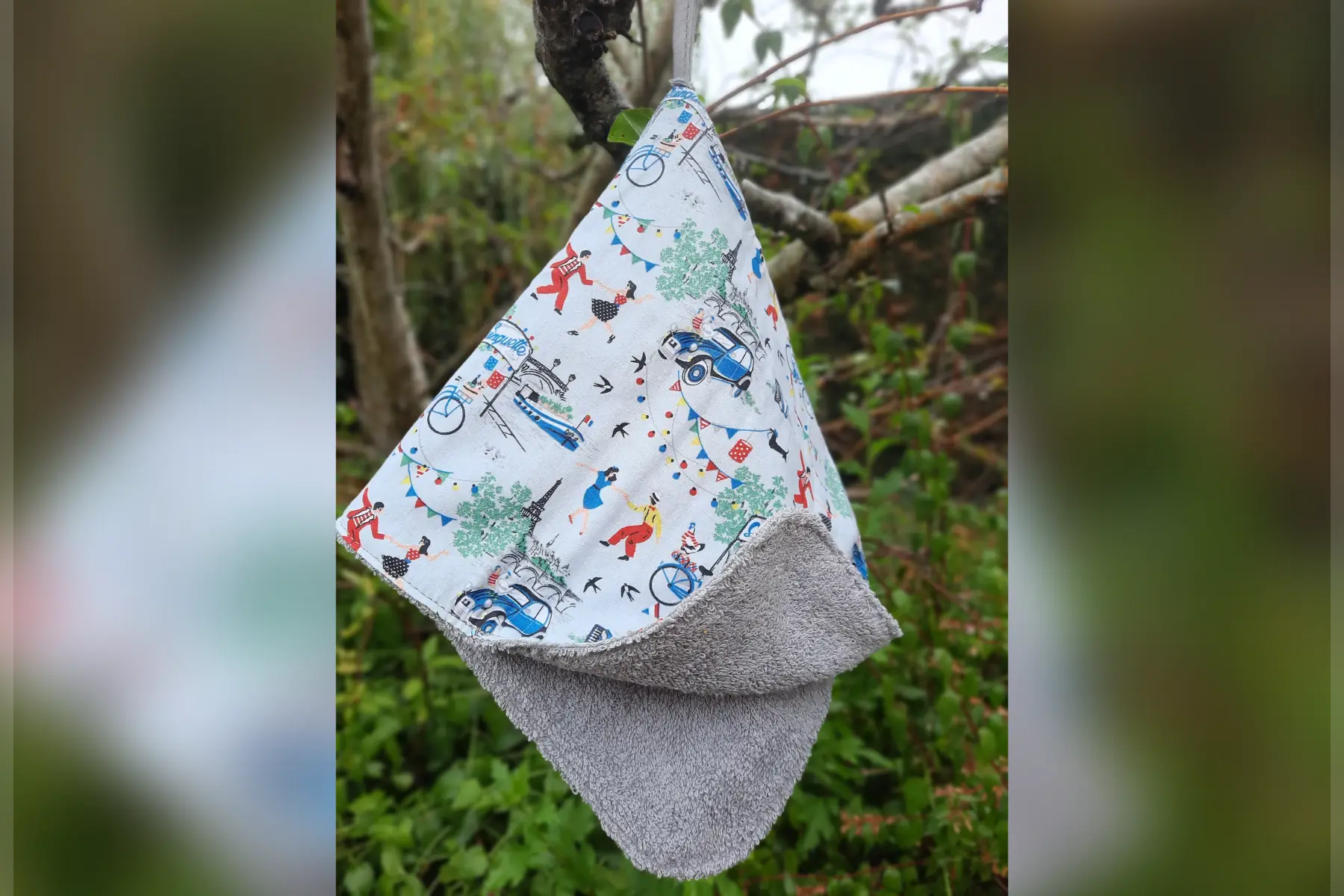 essuie main "couleur gris"