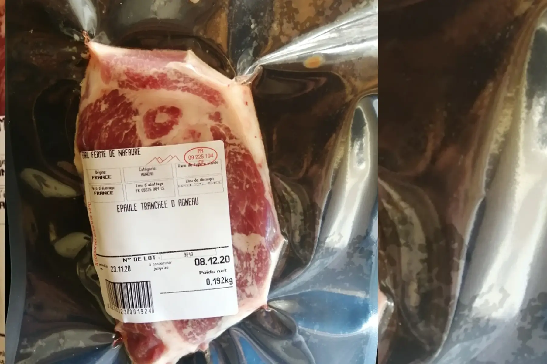 epaule d'agneau tranchée